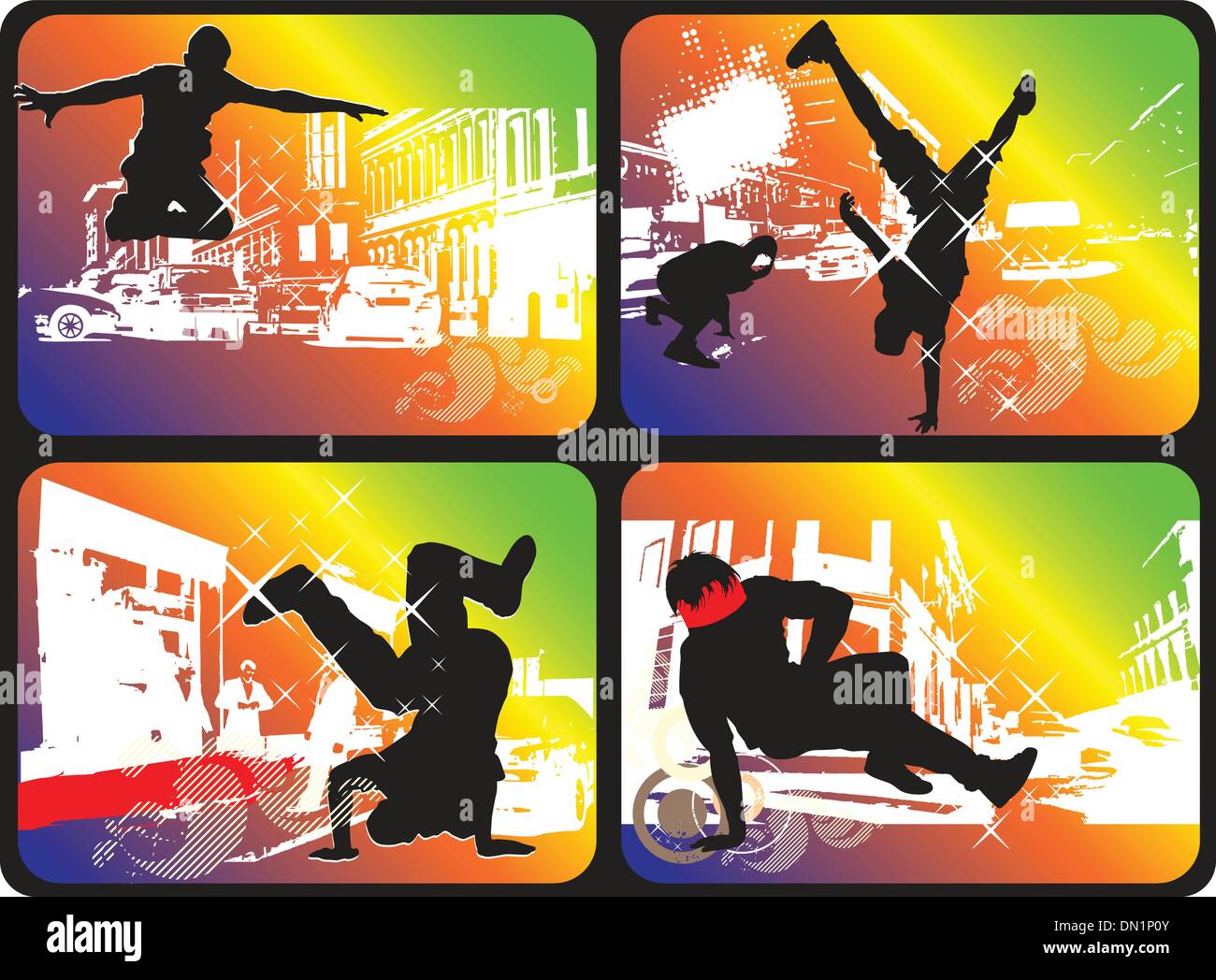 Break-dance Stock Vektor