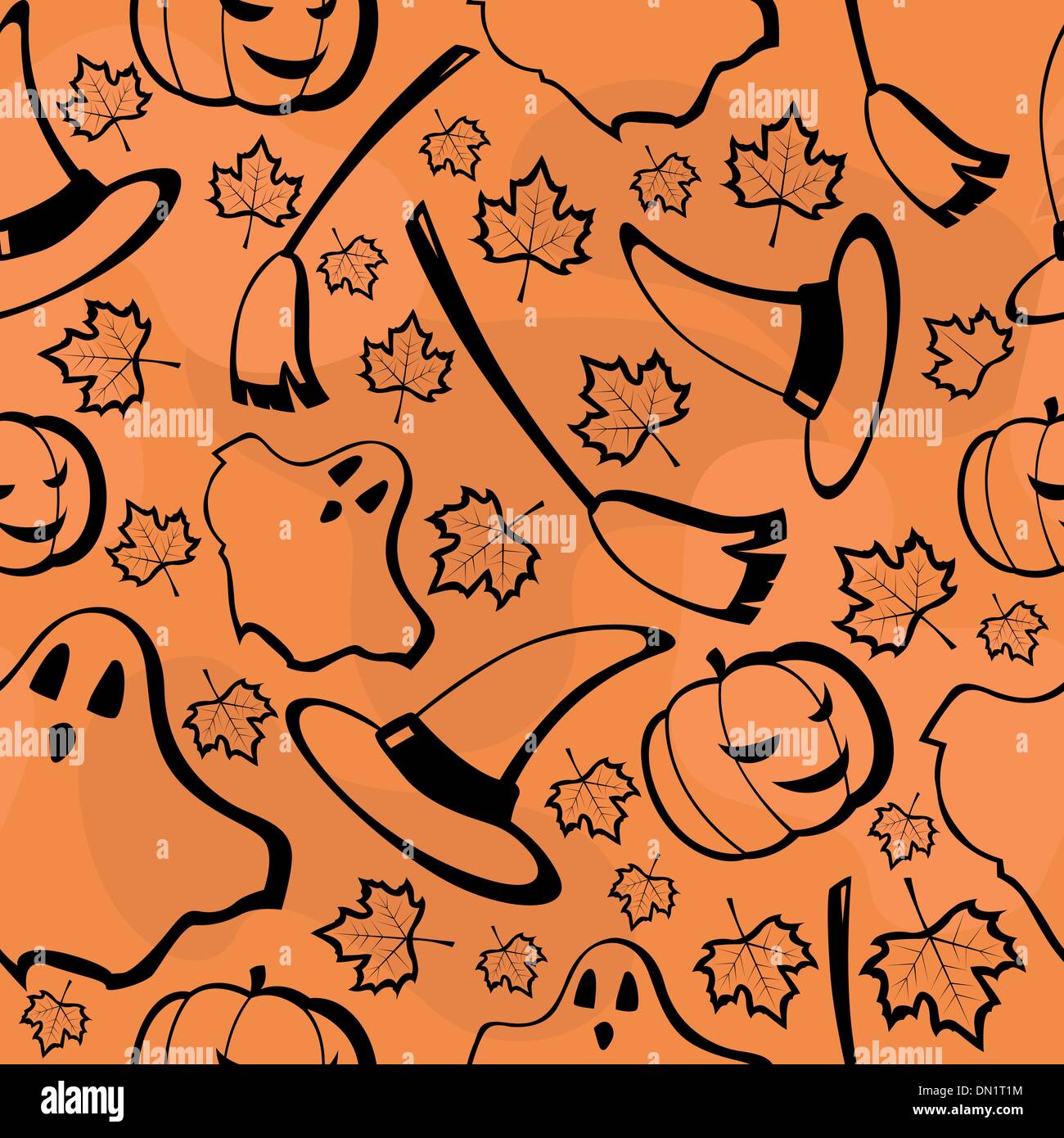 Halloween Musterdesign mit Ahorn Stock Vektor