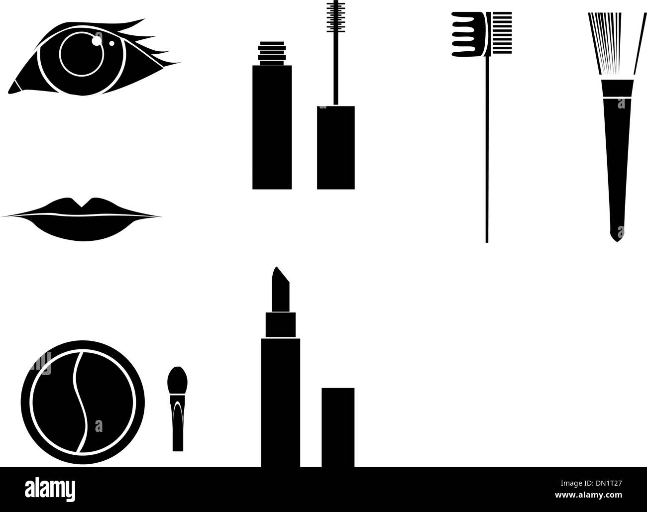 Make-up-Symbole Stock Vektor