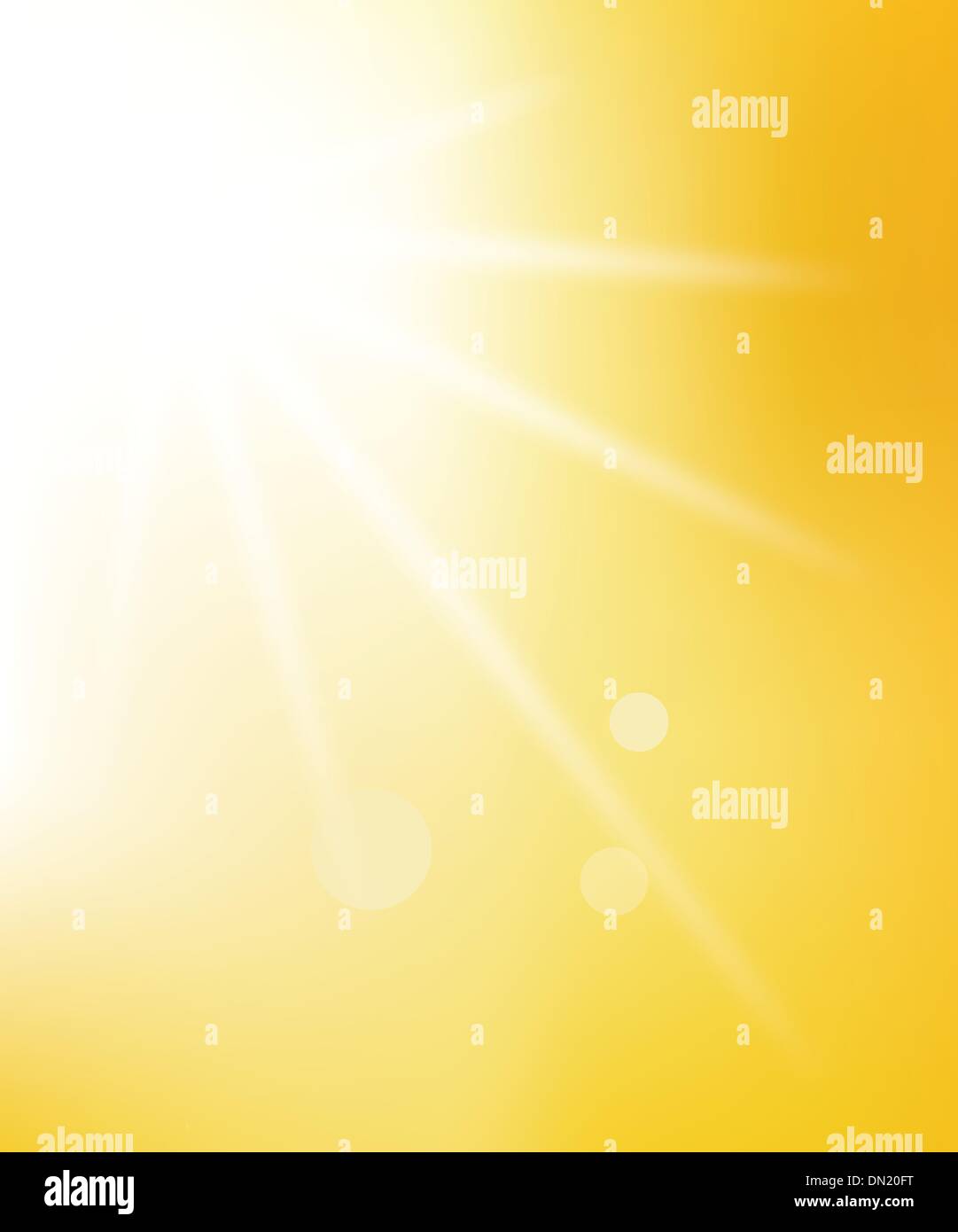 Schönheit Sommer Hintergrund mit einem herrlichen Sommersonne strotzen Blendenfleck Stock Vektor