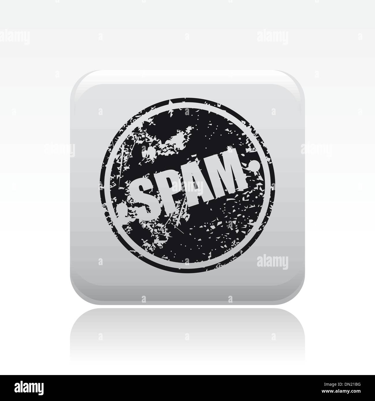 Vektor-Illustration der einzelnen Spam-Warnsymbol Stock Vektor