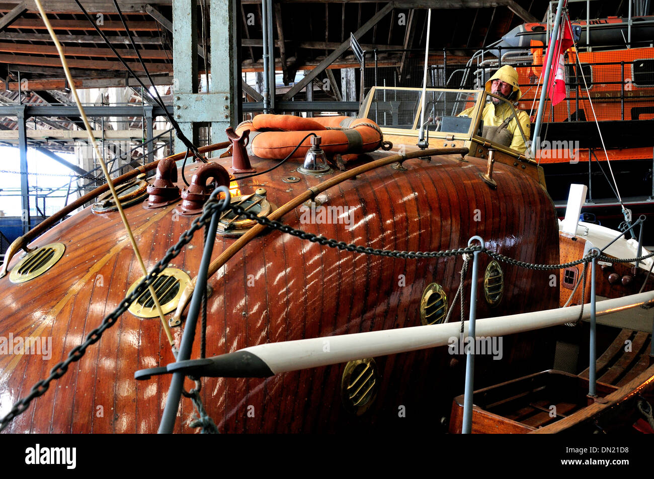 Chatham, Kent, England. Chatham Historic Dockyard. RNLI Lifeboat historische Sammlung Stockfoto