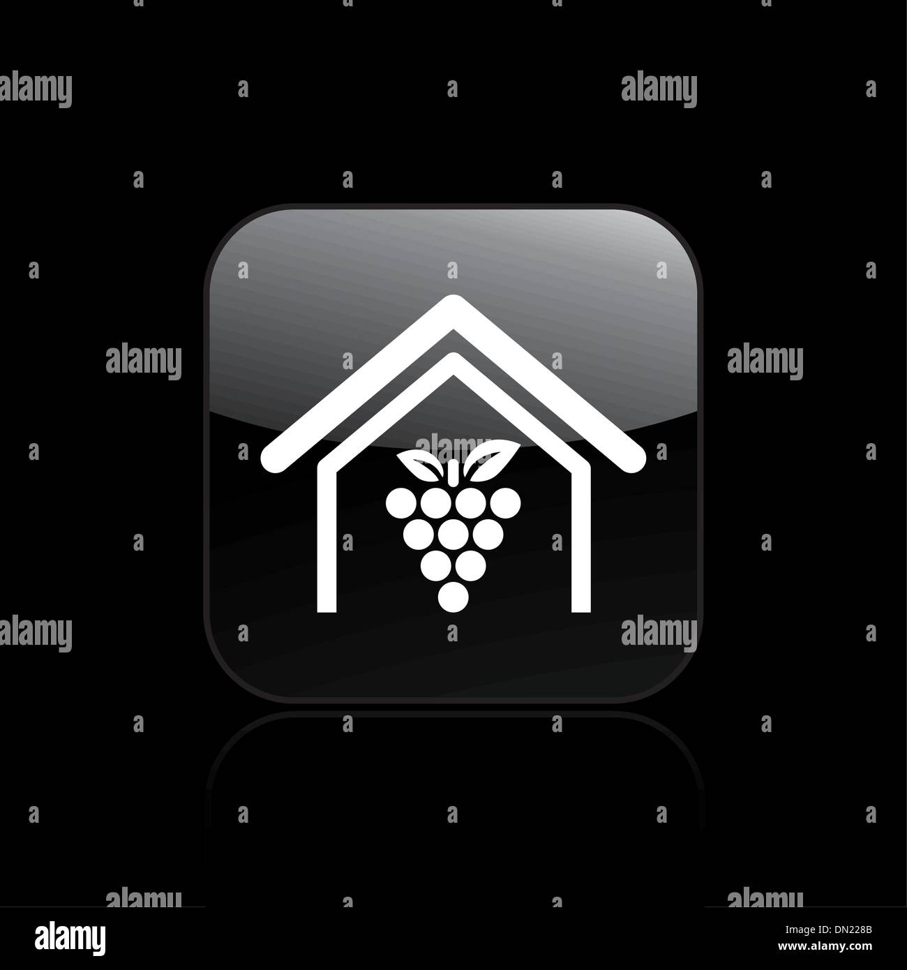 Vektor-Illustration der einzelnen Weingut Symbol Stock Vektor