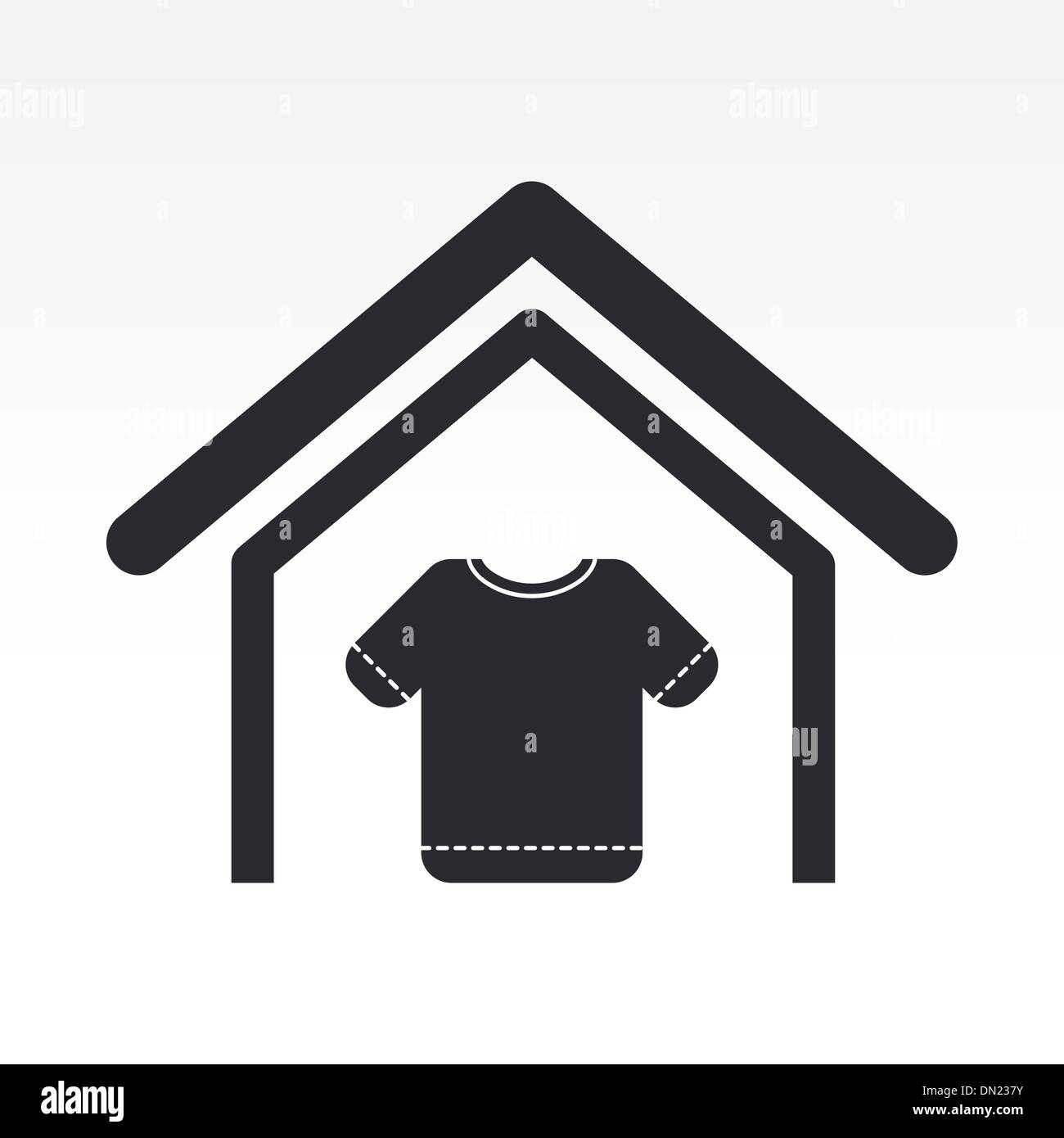 Vektor-Illustration von isolierten Kleidung Store-Symbol Stock Vektor