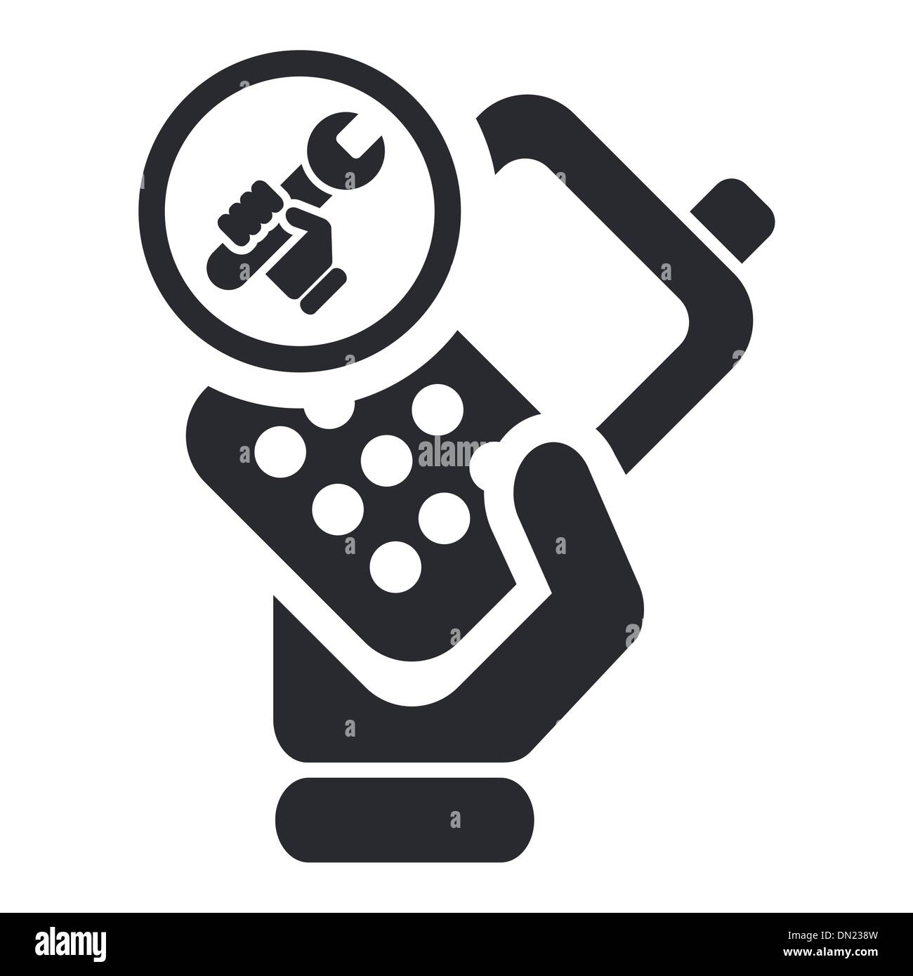 Vektor-Illustration von isolierten Telefonsymbol Werkstatt Stock Vektor