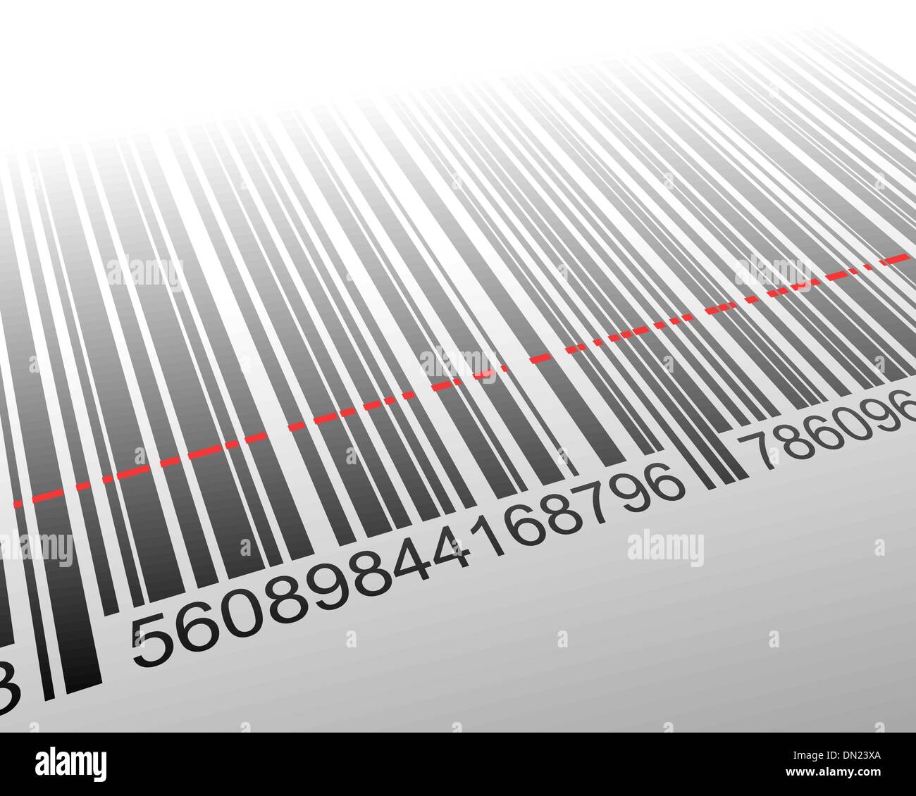 Vektor-Illustration der Barcode mit Laser-Effekt Stock Vektor