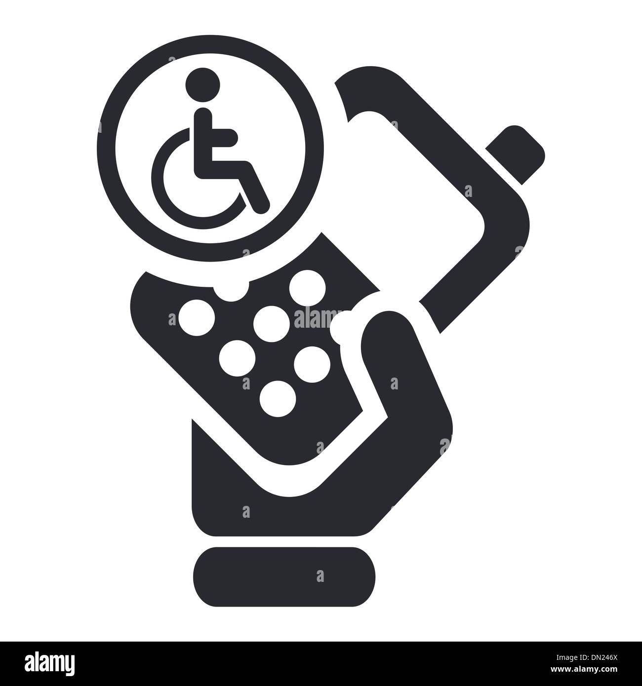 Vektor-Illustration von isolierten einfach Telefonsymbol Stock Vektor