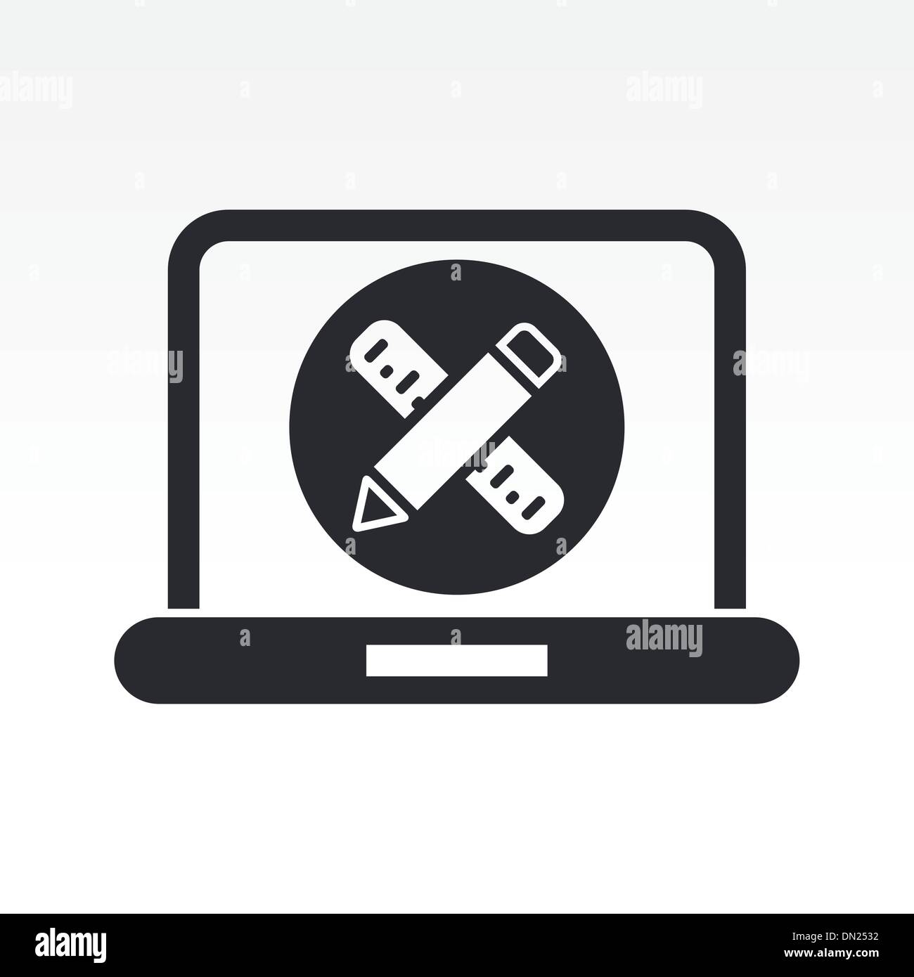 Vektor-Illustration von Computer-Design-Ikone Stock Vektor