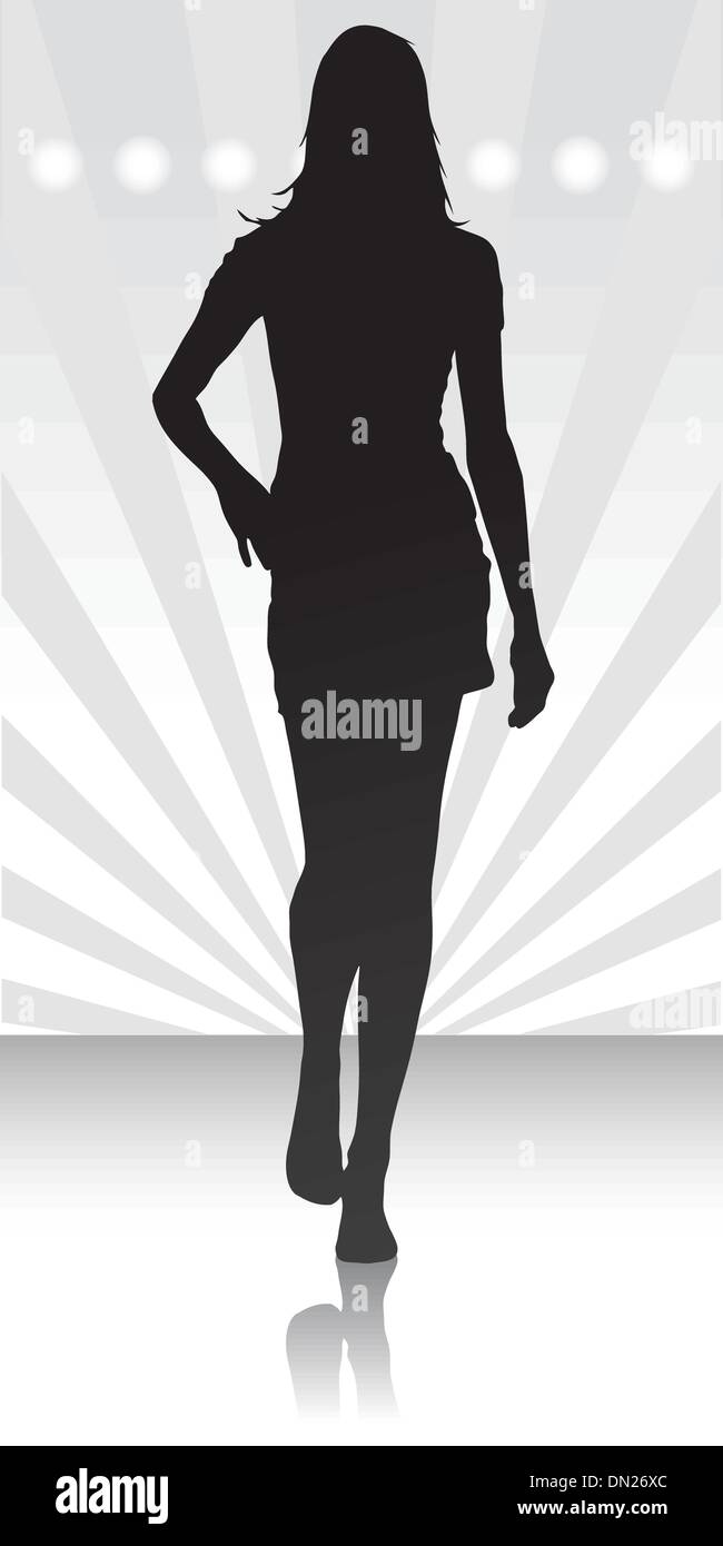 Vektor-Illustration der einzelnen Modeikone parade Stock Vektor