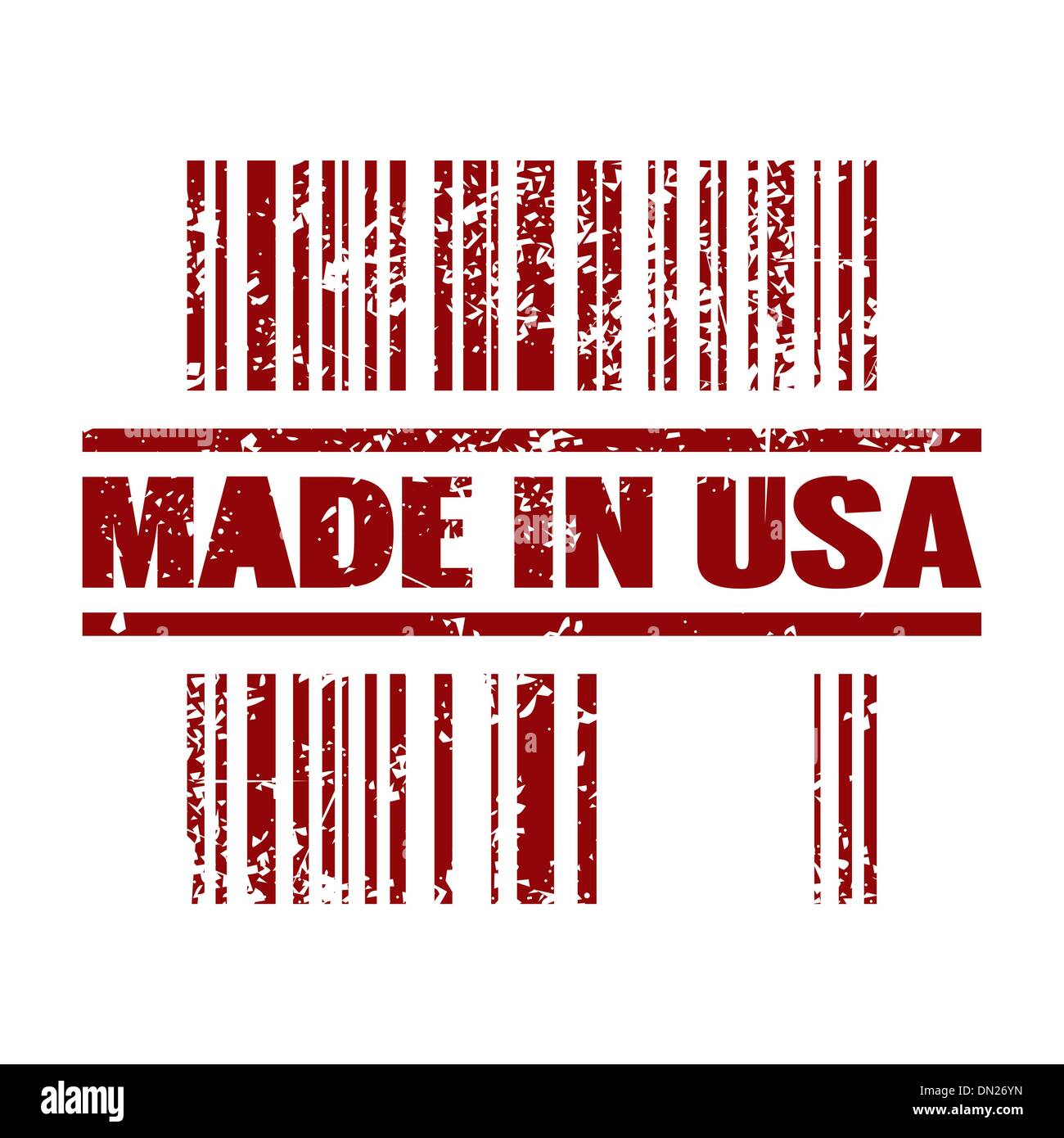 Vektor-Illustration von isolierten made in USA-Symbol Stock Vektor