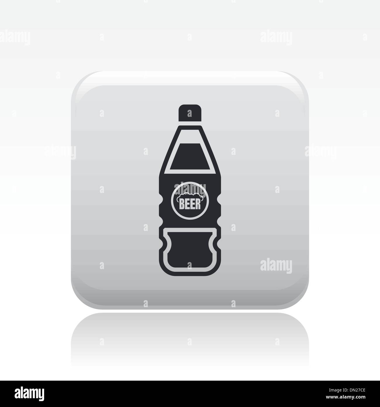 Vektor-Illustration der einzelnen Bier Flasche Symbol Stock Vektor