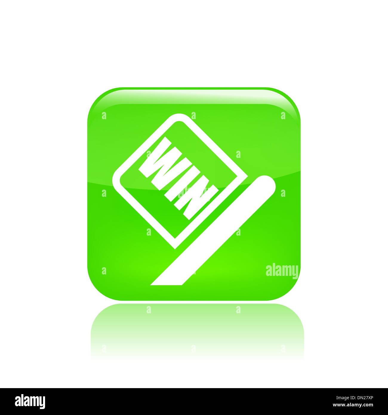 Vektor-Illustration gewinnt Rennen Flaggensymbol Stock Vektor