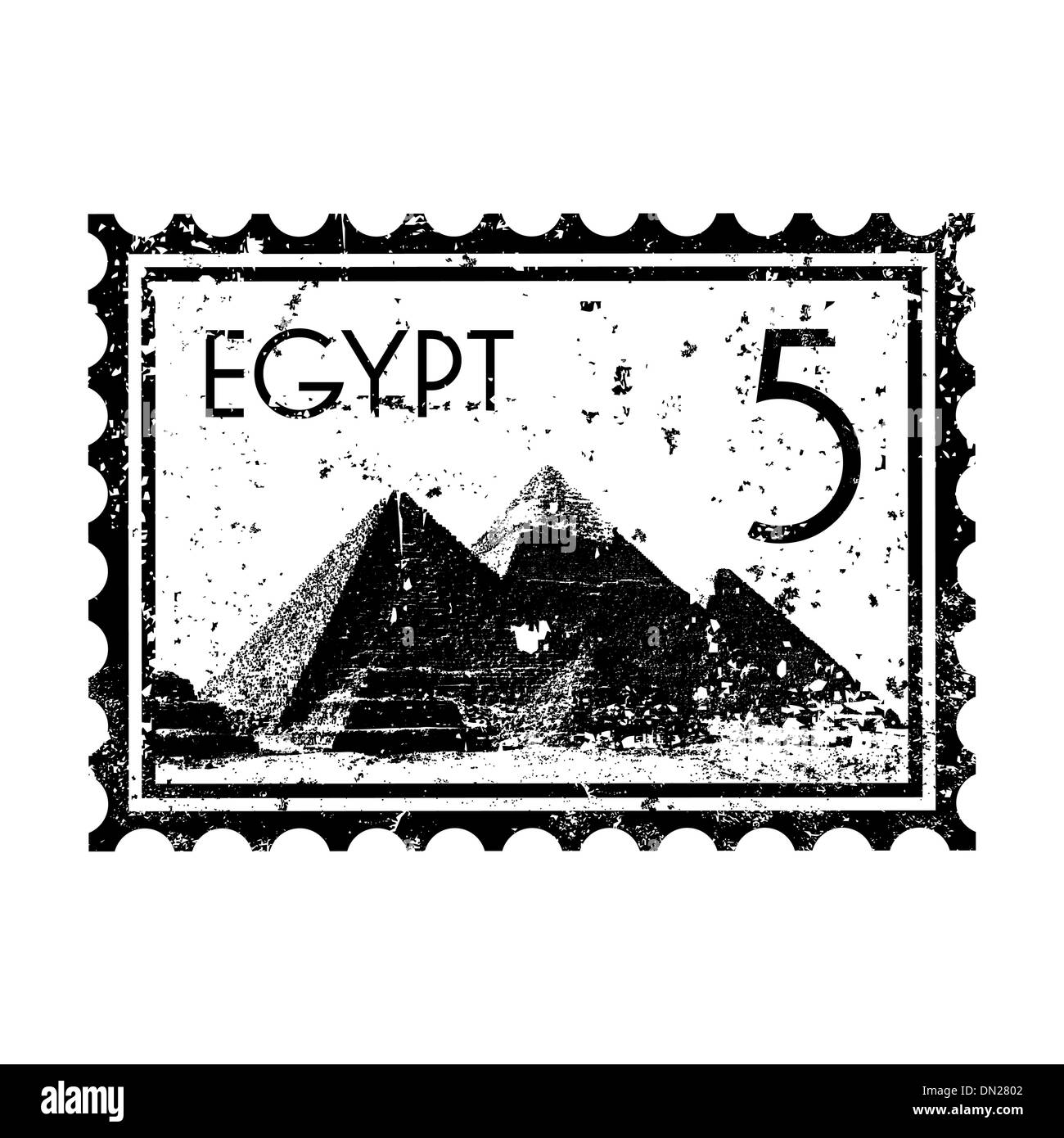Vektor-Illustration der einzelnen Ägypten Drucksymbol Stock Vektor