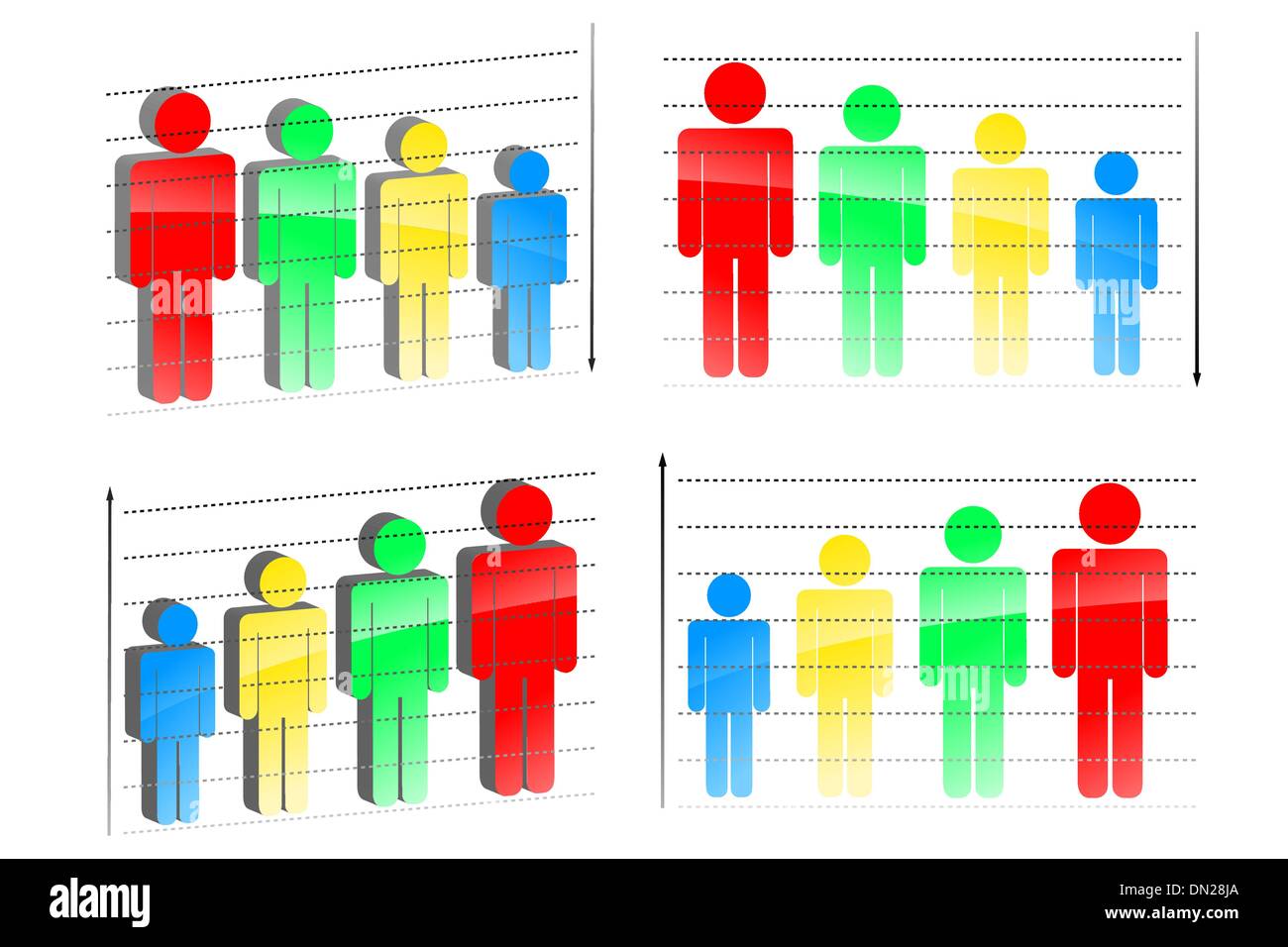 Vektor-Illustration von statistischen Diagramm mit zunehmender Stock Vektor