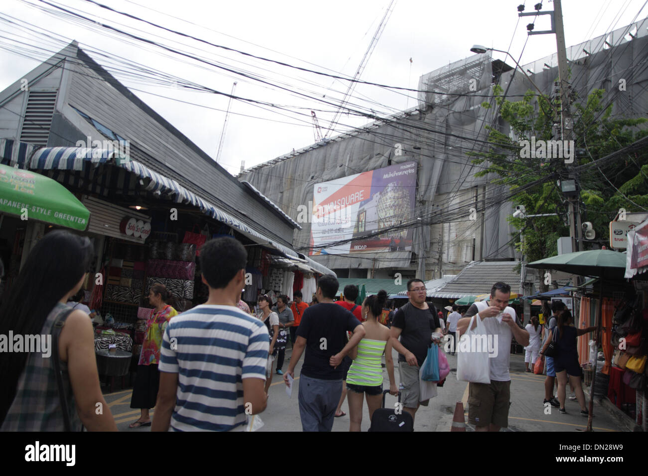 Neubau Baustelle am Wochenendmarkt Chatuchak, Bangkok, Thailand Stockfoto