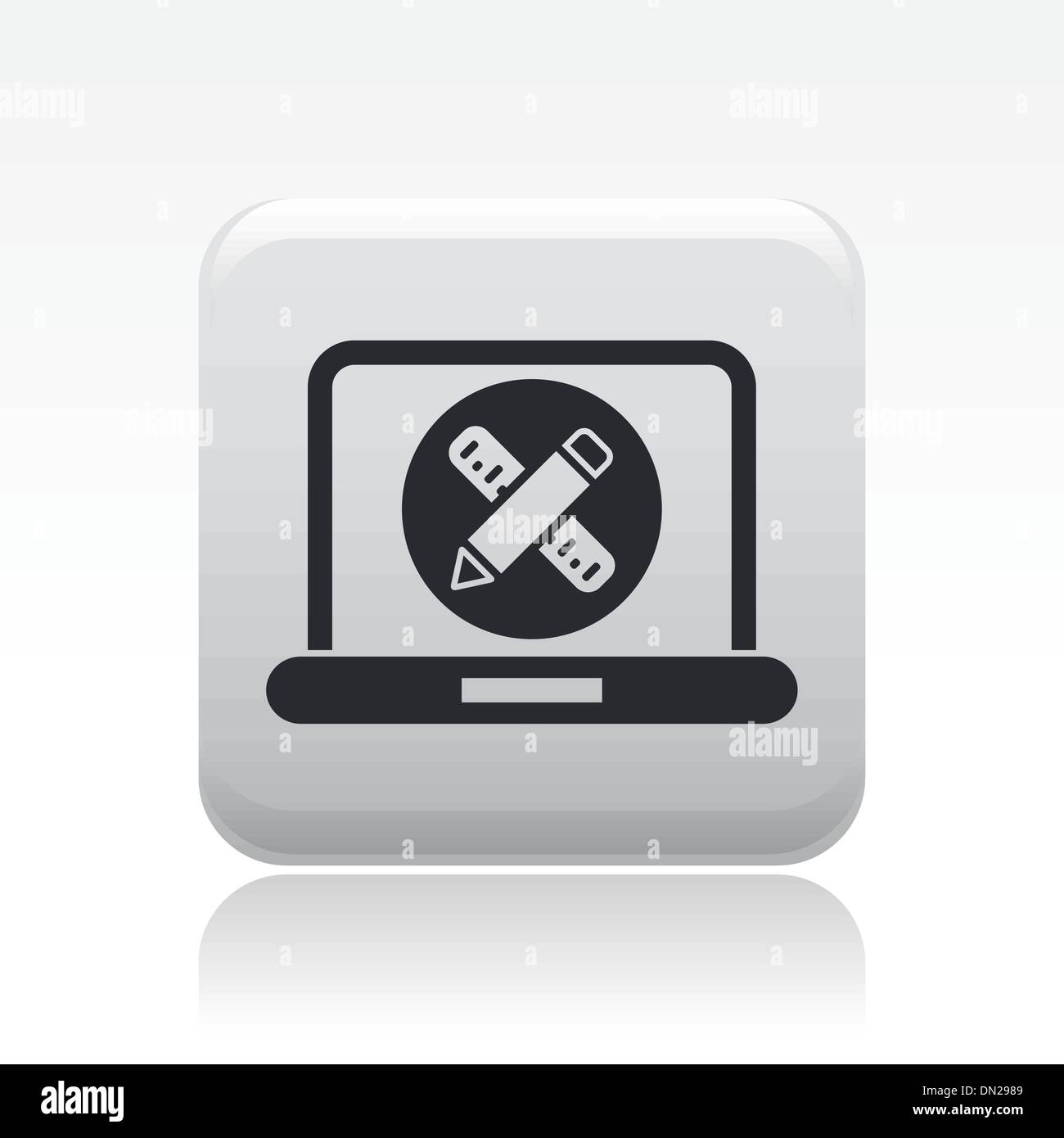 Vektor-Illustration der einzelnen Computer-Design-Ikone Stock Vektor