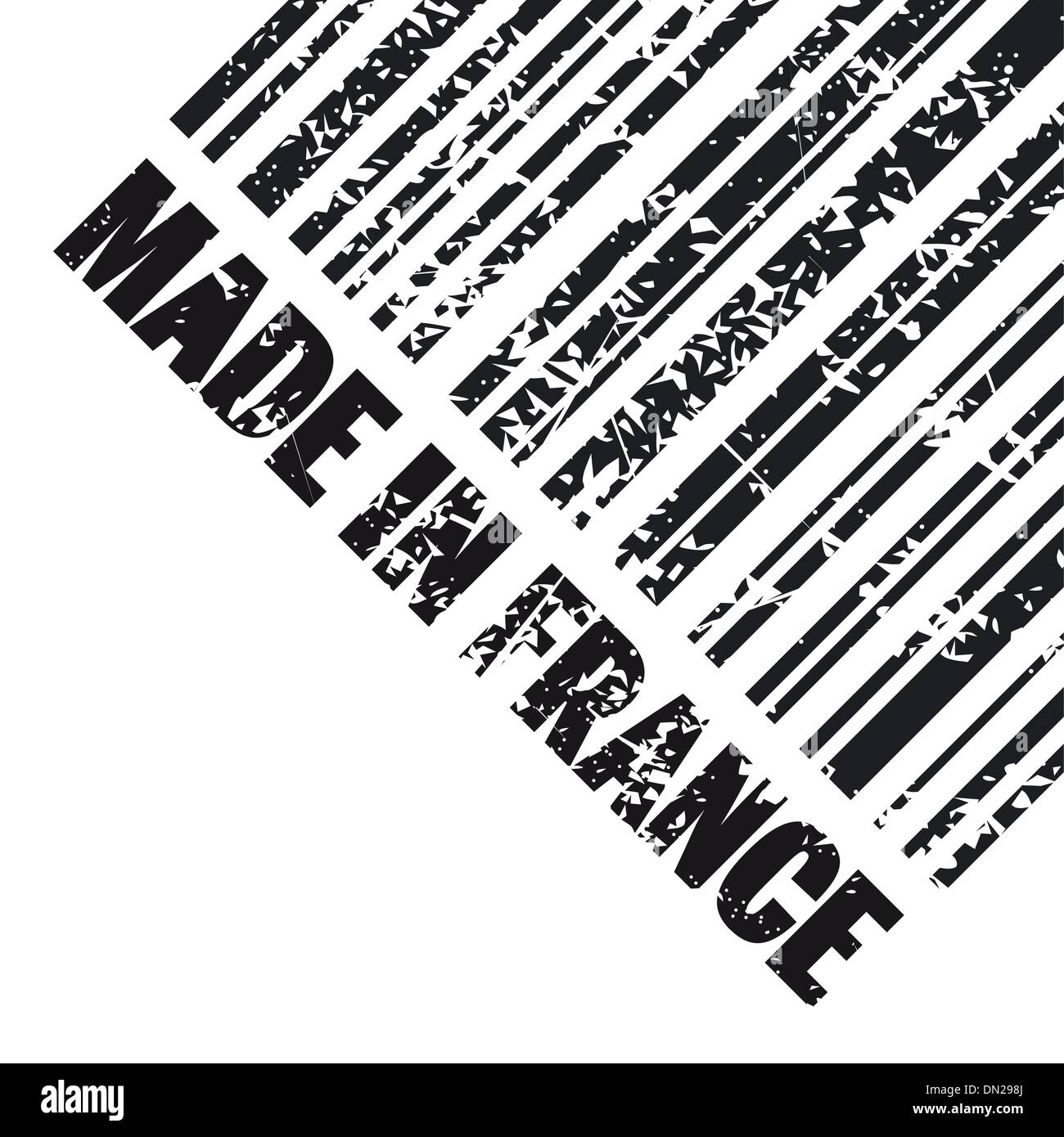 Vektor-Illustration von isolierten made in Frankreich-Symbol Stock Vektor