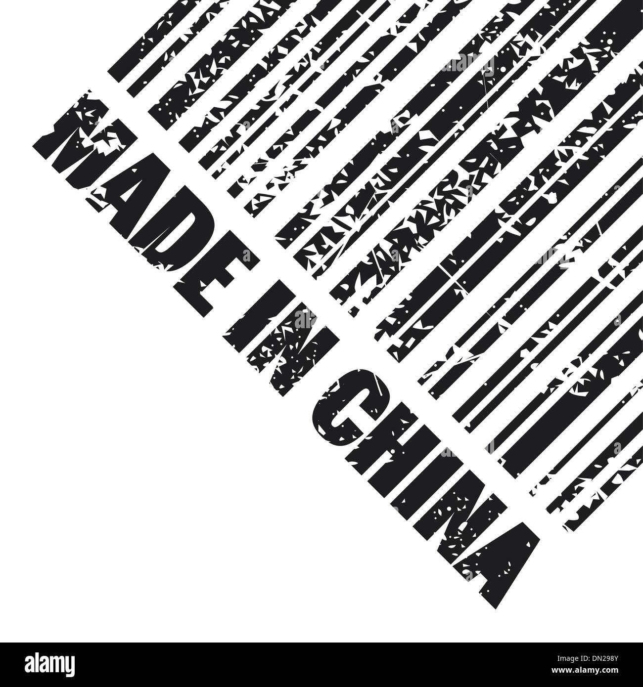 Vektor-Illustration von isolierten made in China-Symbol Stock Vektor