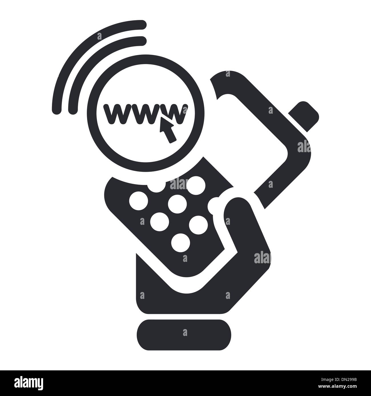 Vektor-Illustration der einzelnen Smartphone-Symbol Stock Vektor