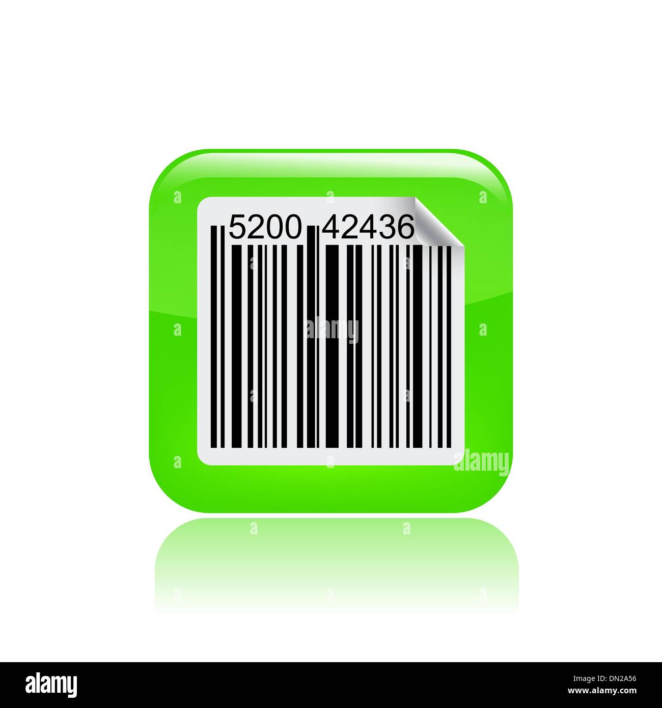 Vektor-Illustration der einzelnen Barcode-Symbol Stock Vektor