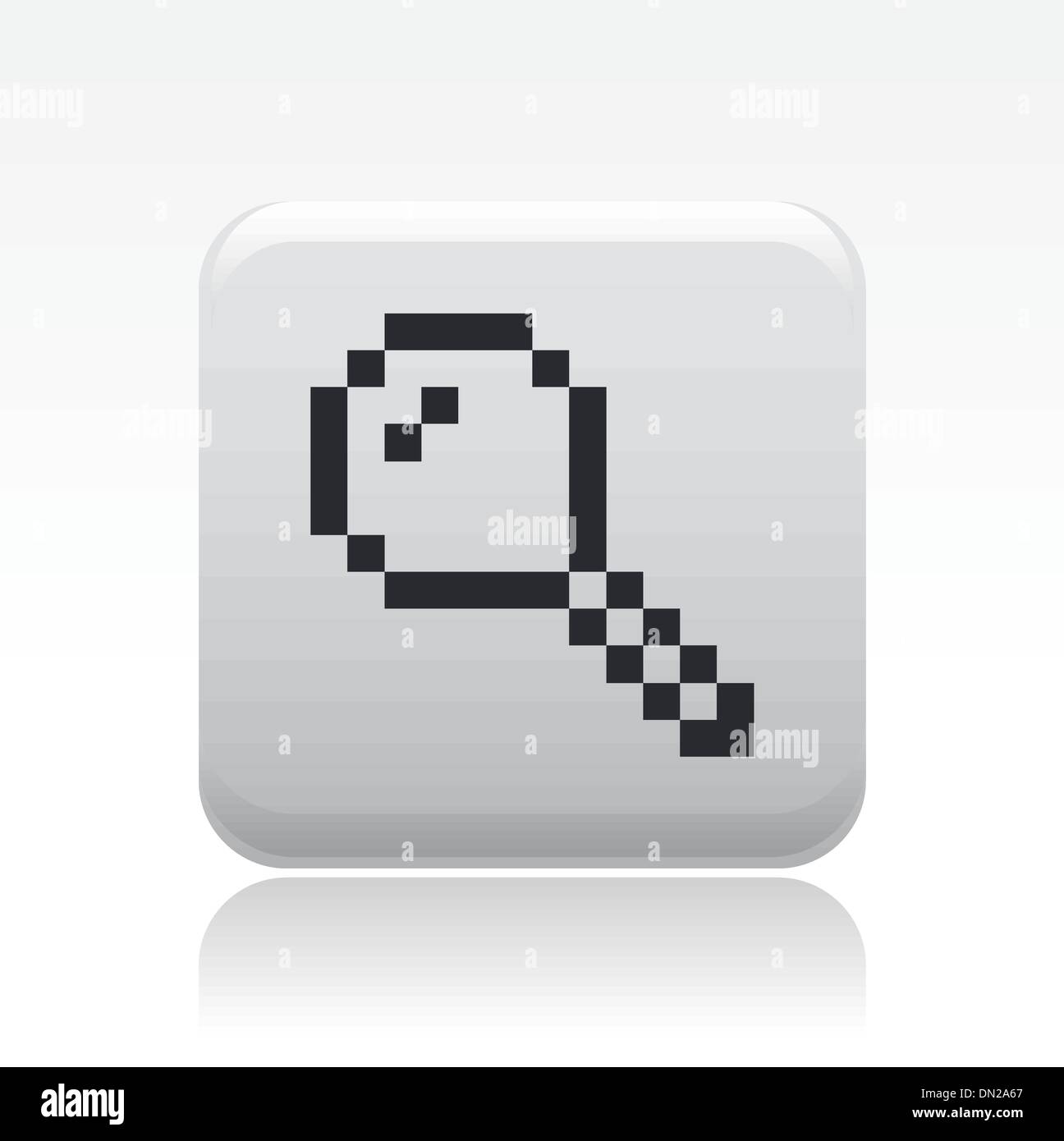 Vektor-Illustration der einzelnen Lupensymbol pixel Stock Vektor