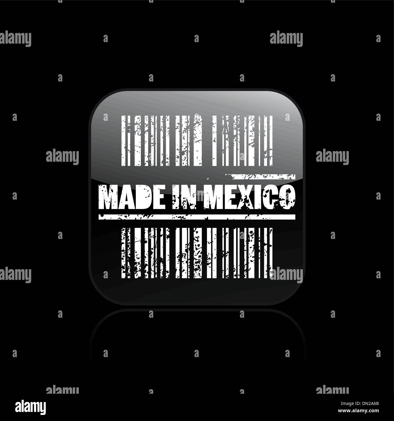 Vektor-Illustration von isolierten hergestellt in Mexiko-Symbol Stock Vektor