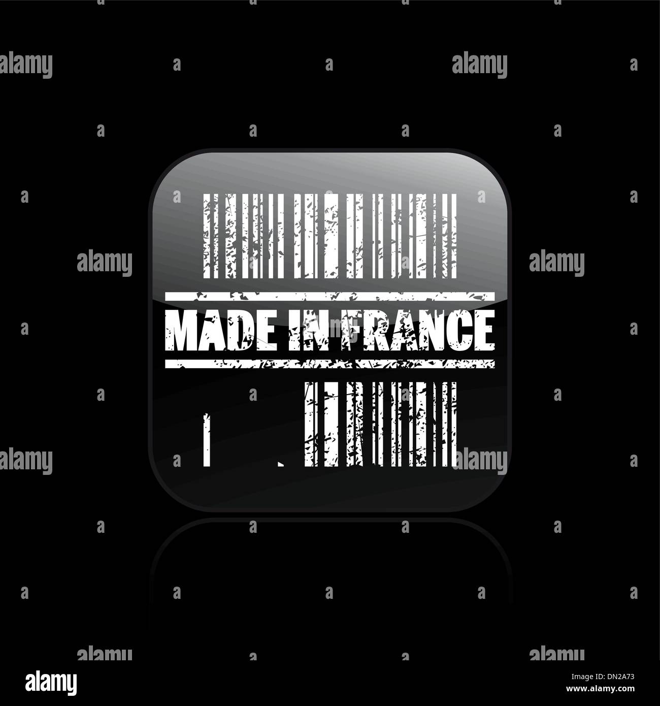 Vektor-Illustration der Single made in Frankreich-Symbol Stock Vektor