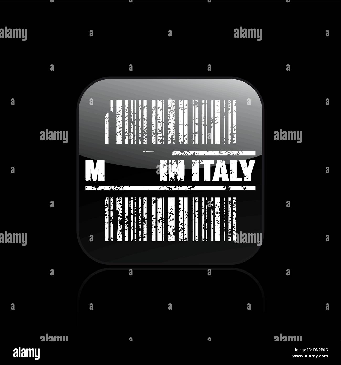 Vektor-Illustration der Single made in Italien-Symbol Stock Vektor