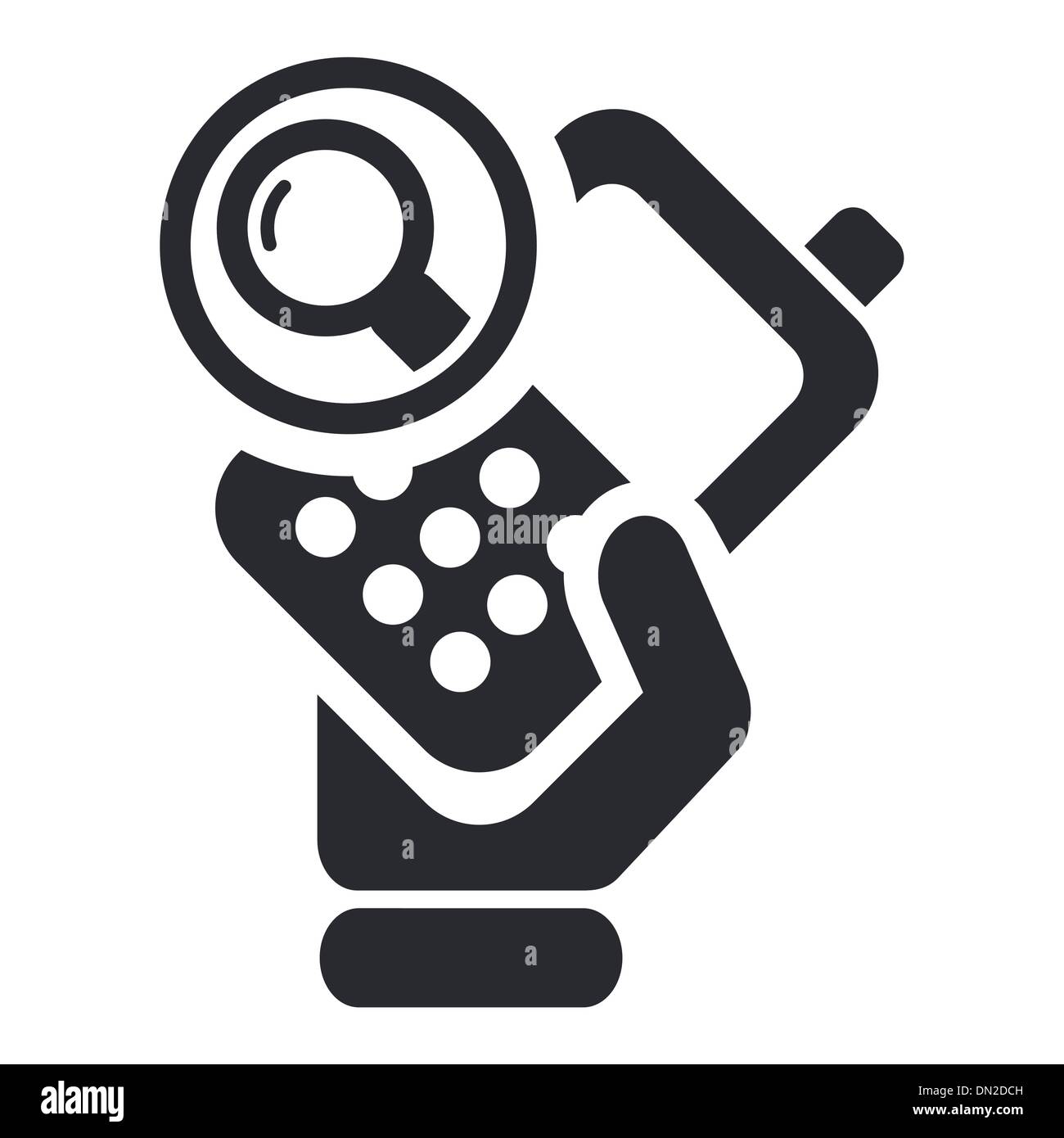 Vektor-Illustration der einzelnen Telefonsymbol Stock Vektor