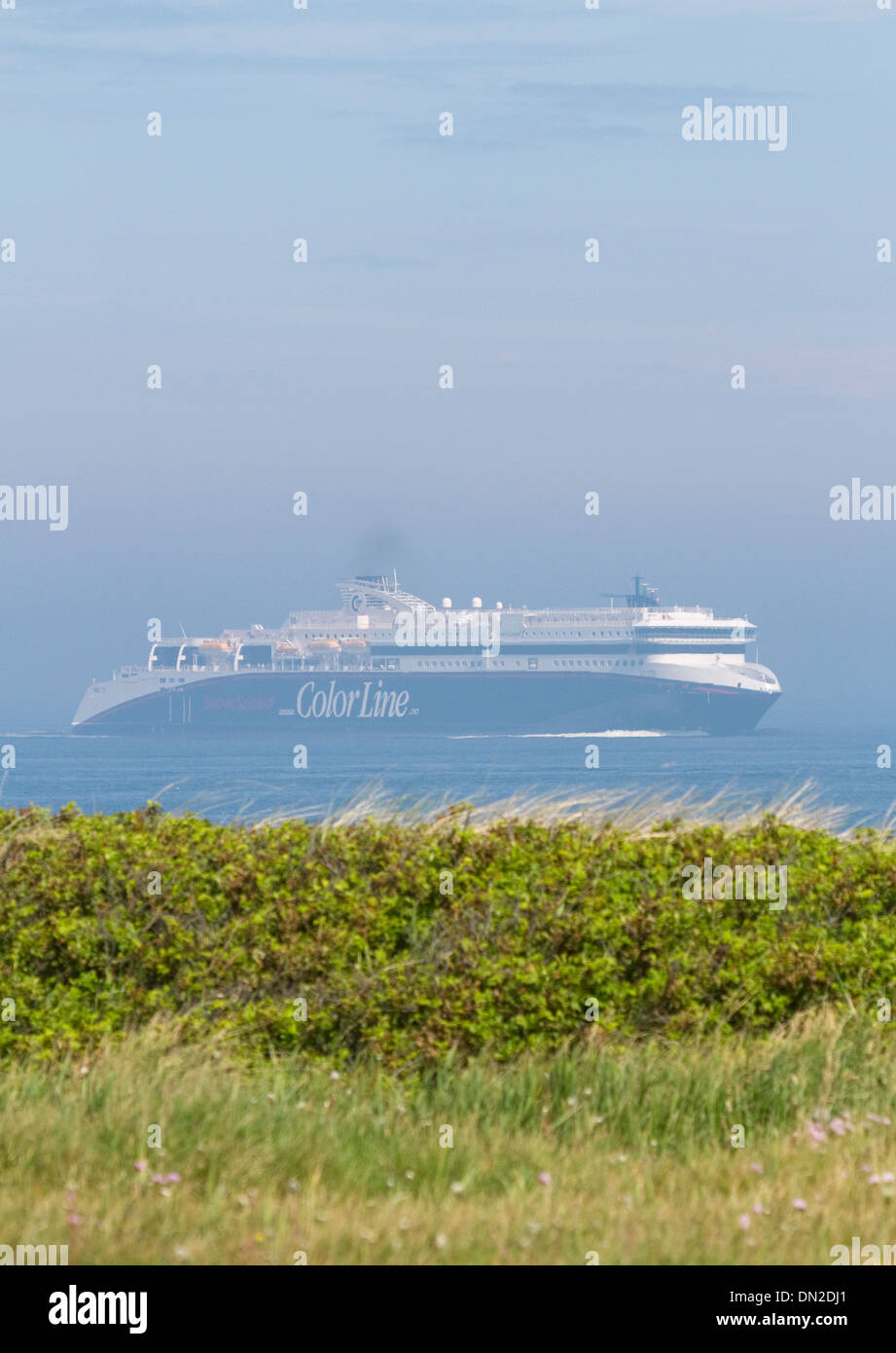 Color Line SuperSpeed Klasse/RoPax Fähre ab Hirtshals. Stockfoto