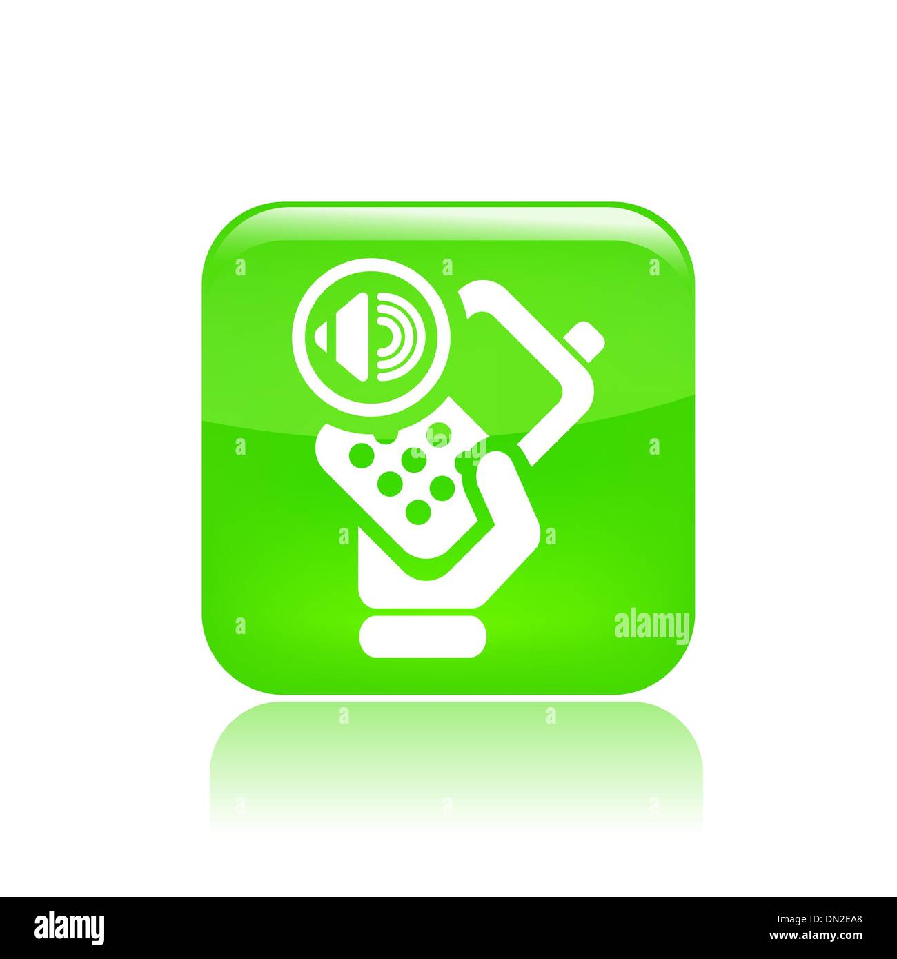 Vektor-Illustration der einzelnen Telefon Audiosymbol Stock Vektor