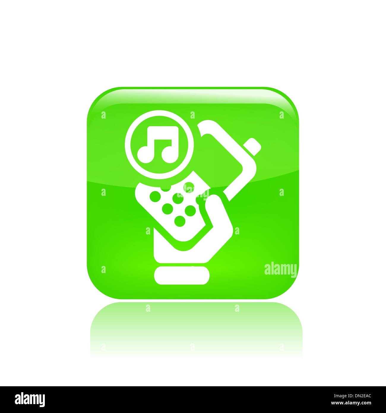 Vektor-Illustration der einzelnen Telefon Audiosymbol Stock Vektor