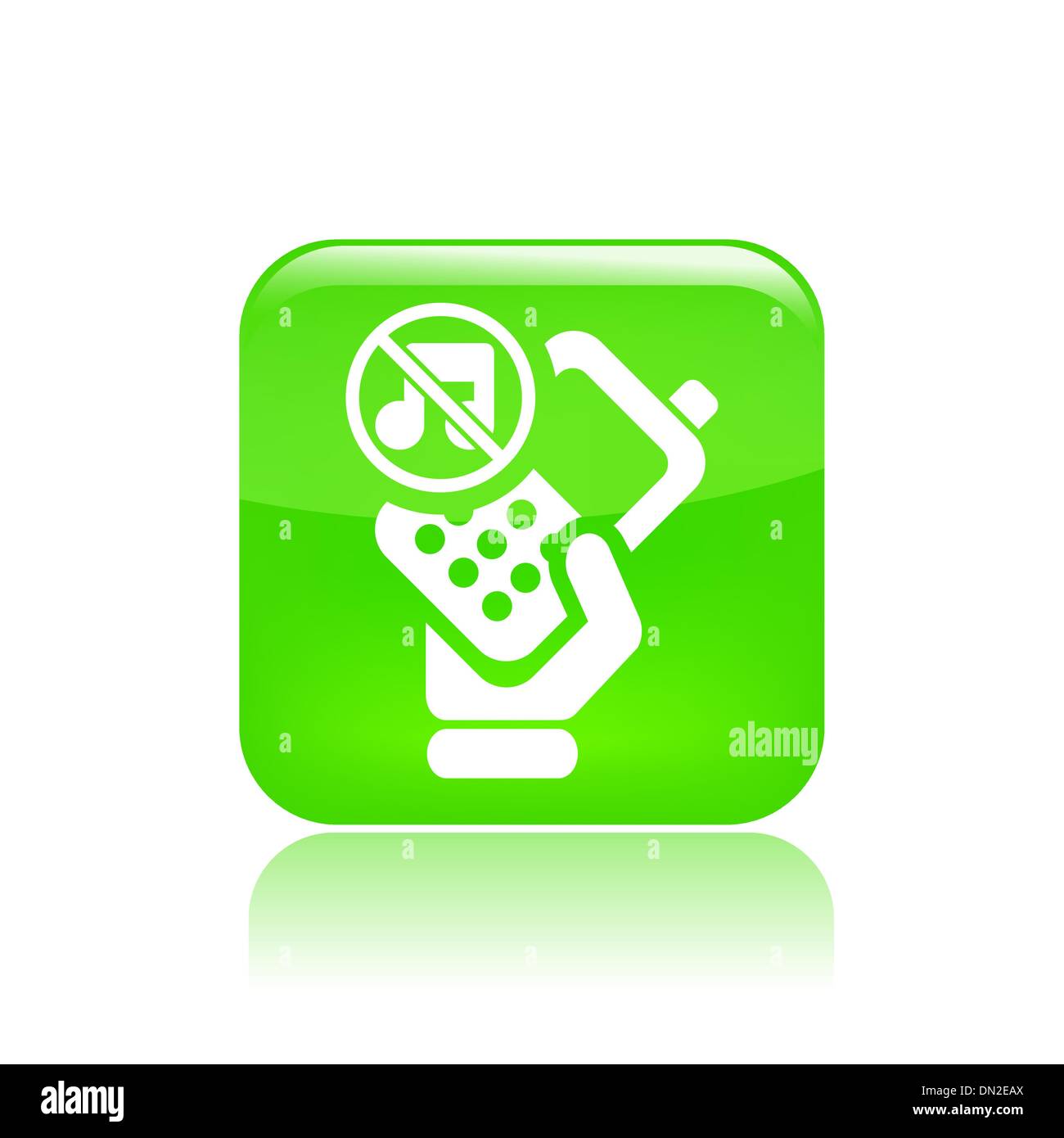 Vektor-Illustration der einzelnen stumm Telefonsymbol Stock Vektor