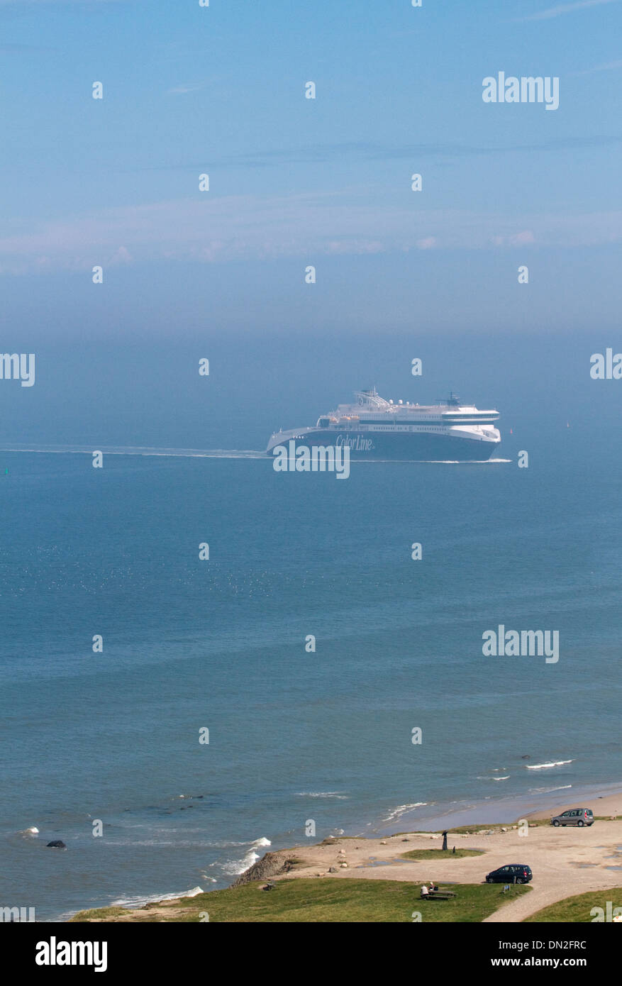 Color Line SuperSpeed Klasse/RoPax Fähre ab Hirtshals. Stockfoto