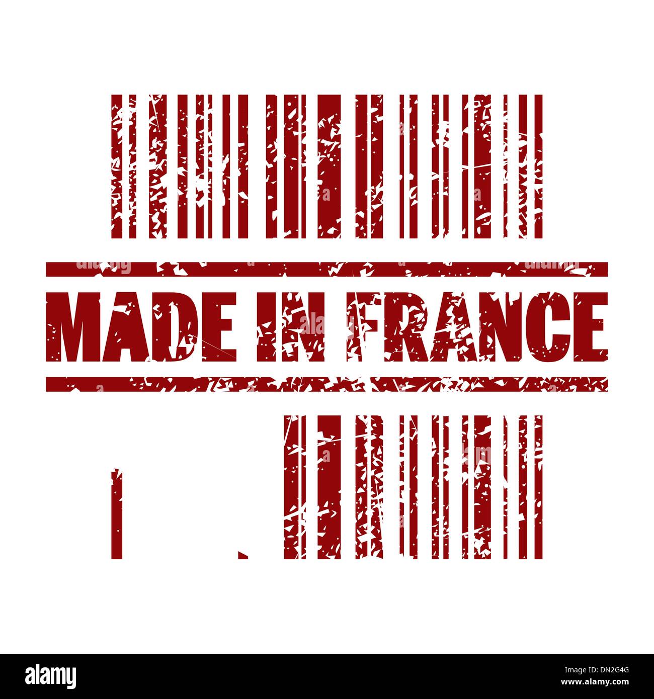 Vektor-Illustration der Single made in Frankreich-Symbol Stock Vektor