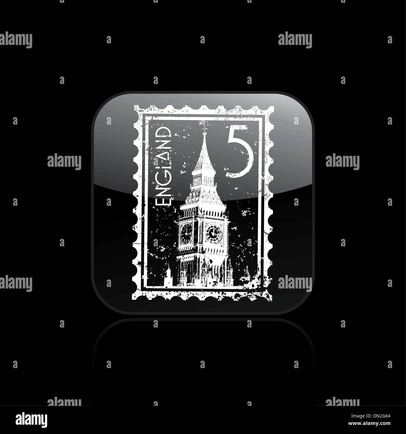 Vektor-Illustration der einzelnen England-Symbol Stock Vektor