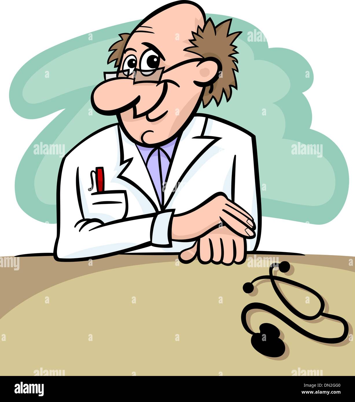 Doctor in clinic cartoon illustration -Fotos und -Bildmaterial in hoher  Auflösung – Alamy