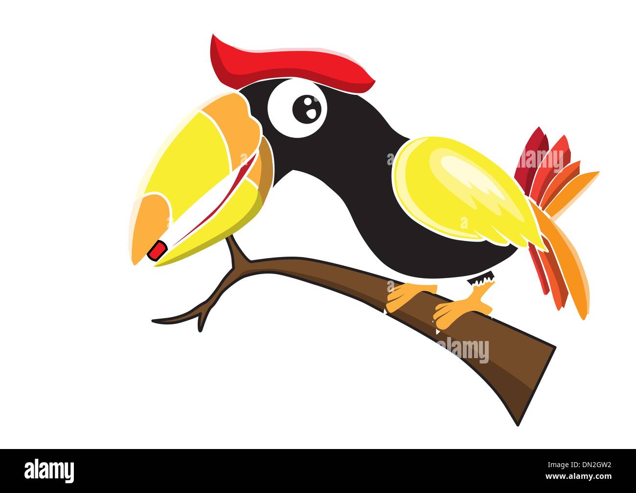 Hornbill cartoon Stock Vektor