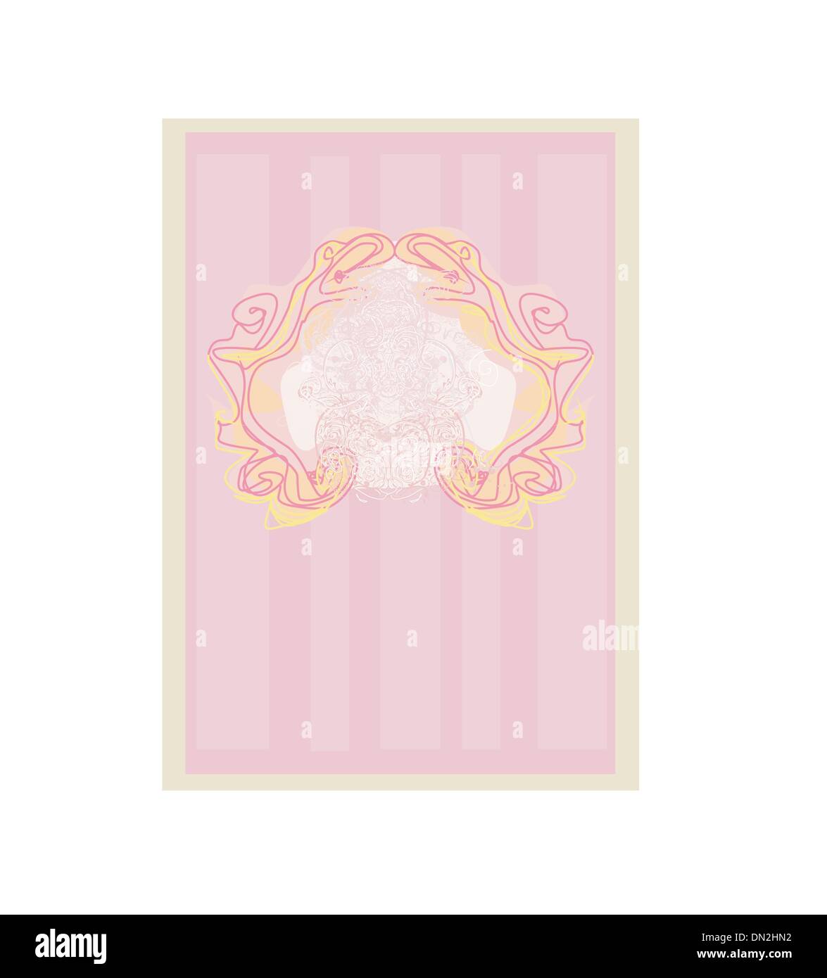 Hochzeitseinladung mit Braut und Bräutigam. Vektor-format Stock Vektor