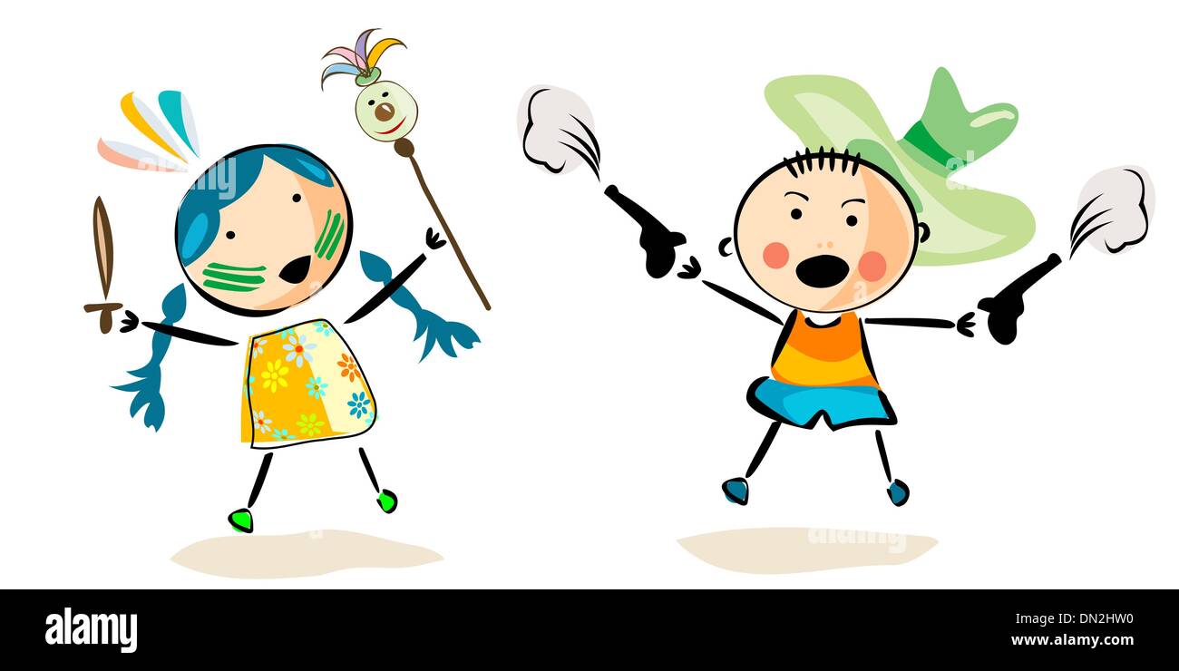 Glückliche Kinder Stock Vektor