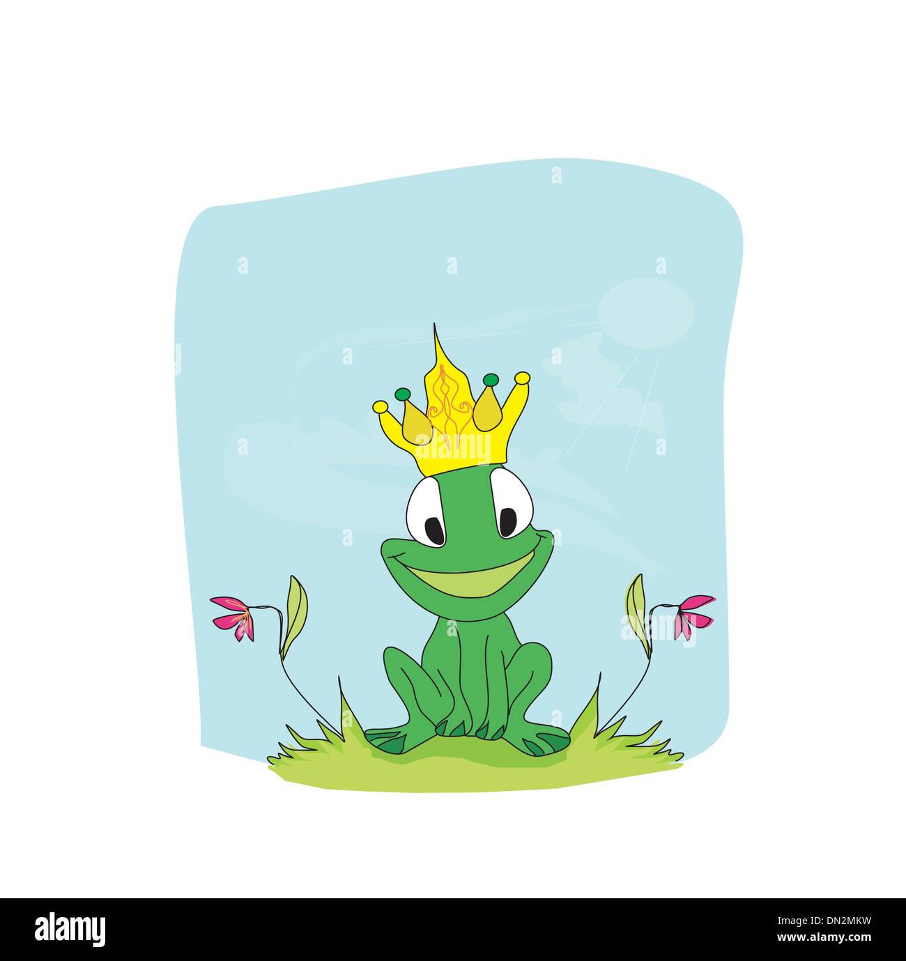 Froschkonig Cartoon Figur Stock Vektorgrafik Alamy