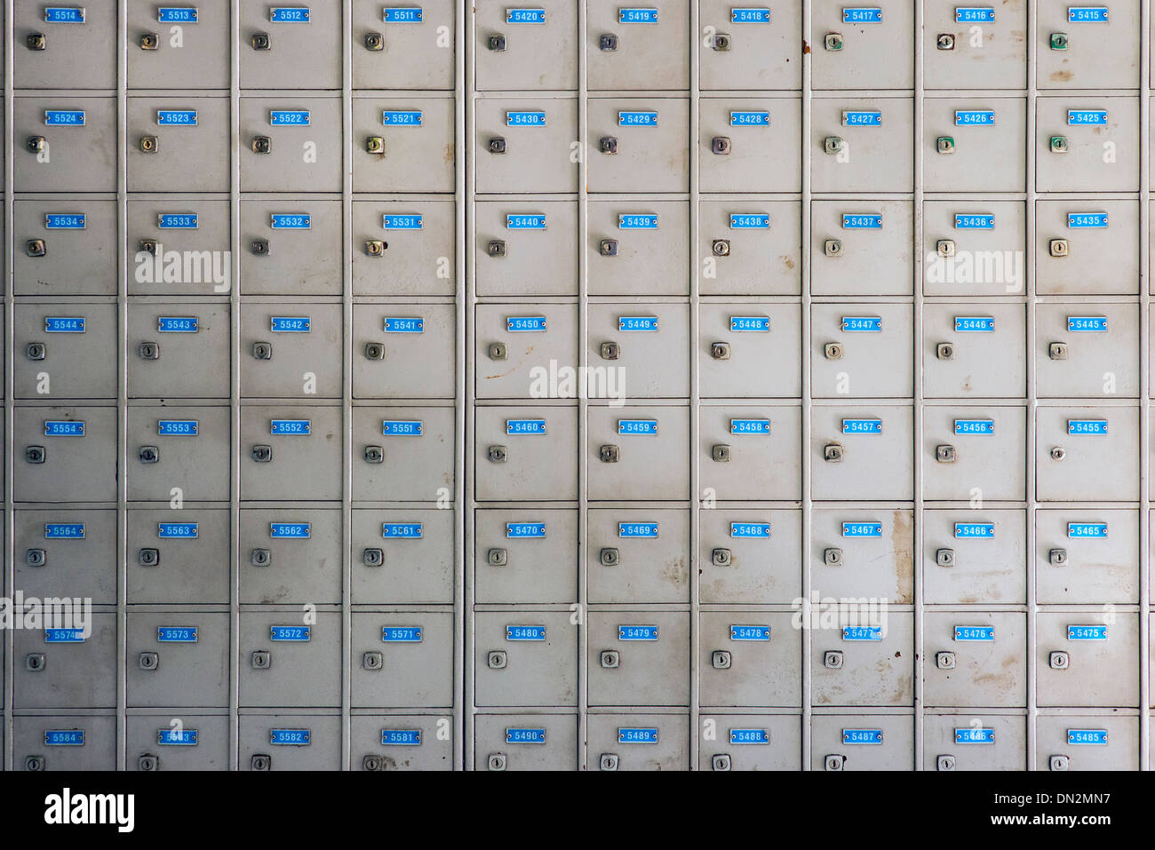 Briefkästen, Hauptpost, Hongkong Stockfoto