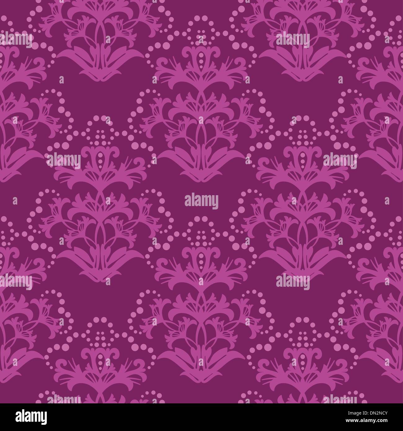 Seamless Luxury Purple Floral Wallpaper Stockfotos Und Bilder Kaufen Alamy