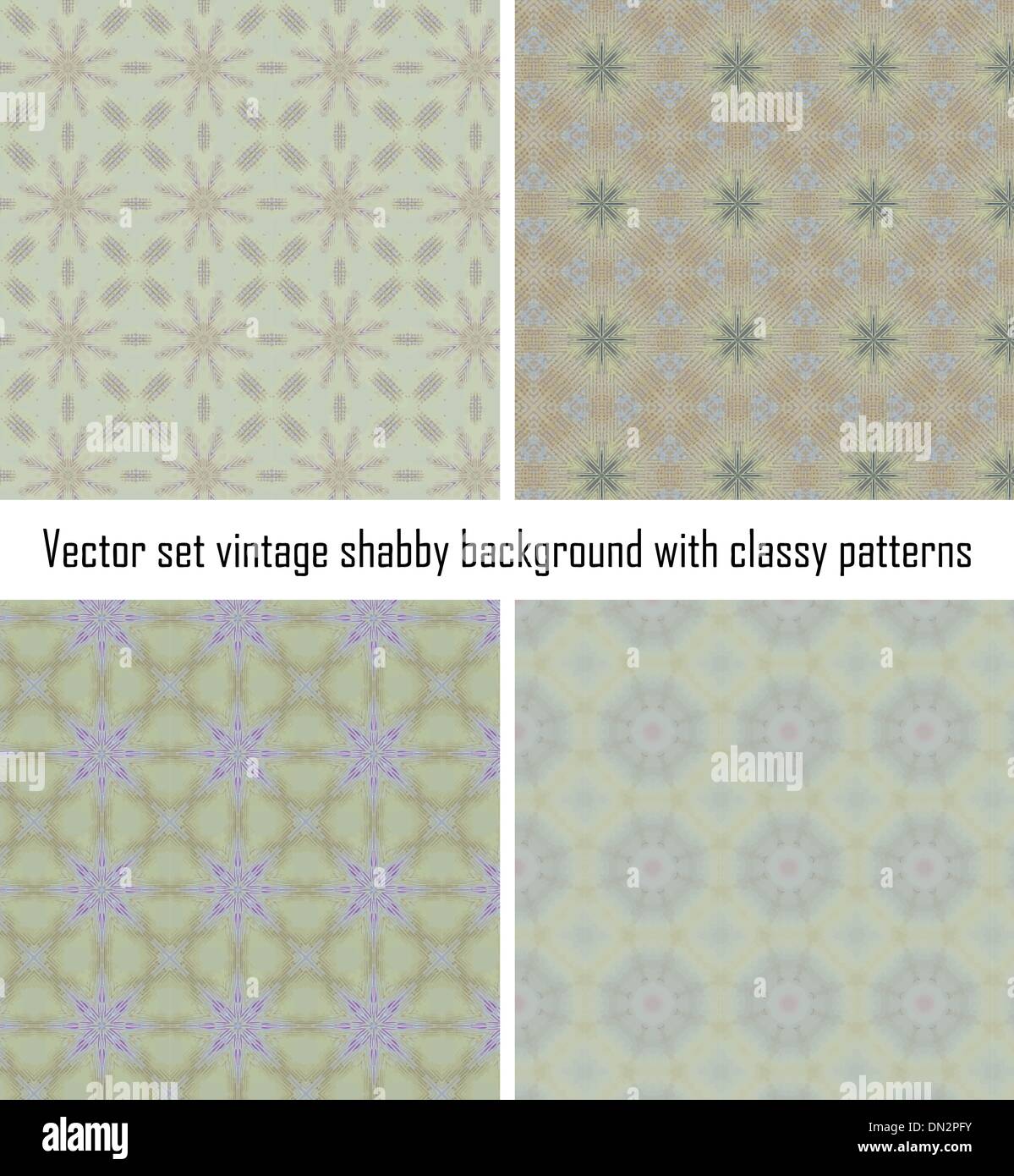 Vector set Vintage-Hintergrund klassische Muster Stock Vektor