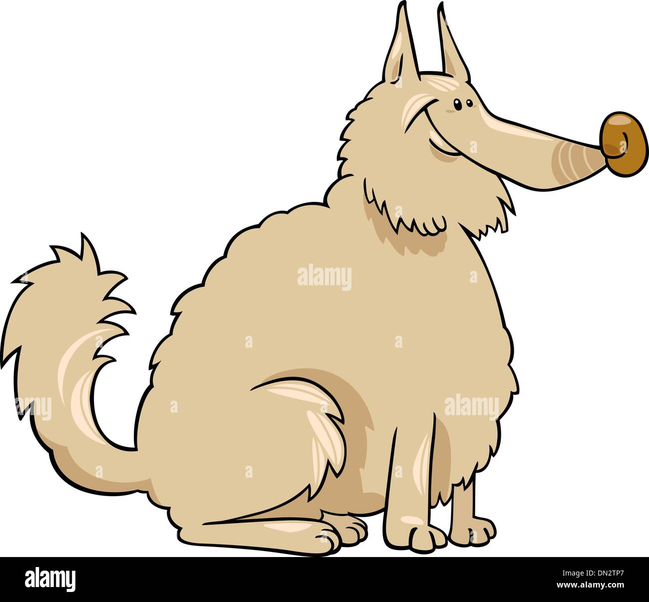 Spitz Hund Cartoon illustration Stock Vektor