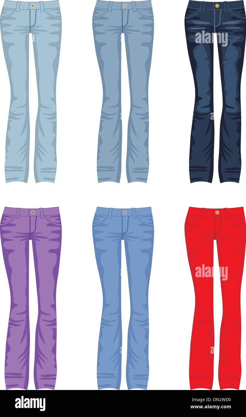 Satz von Jeans Stock Vektor