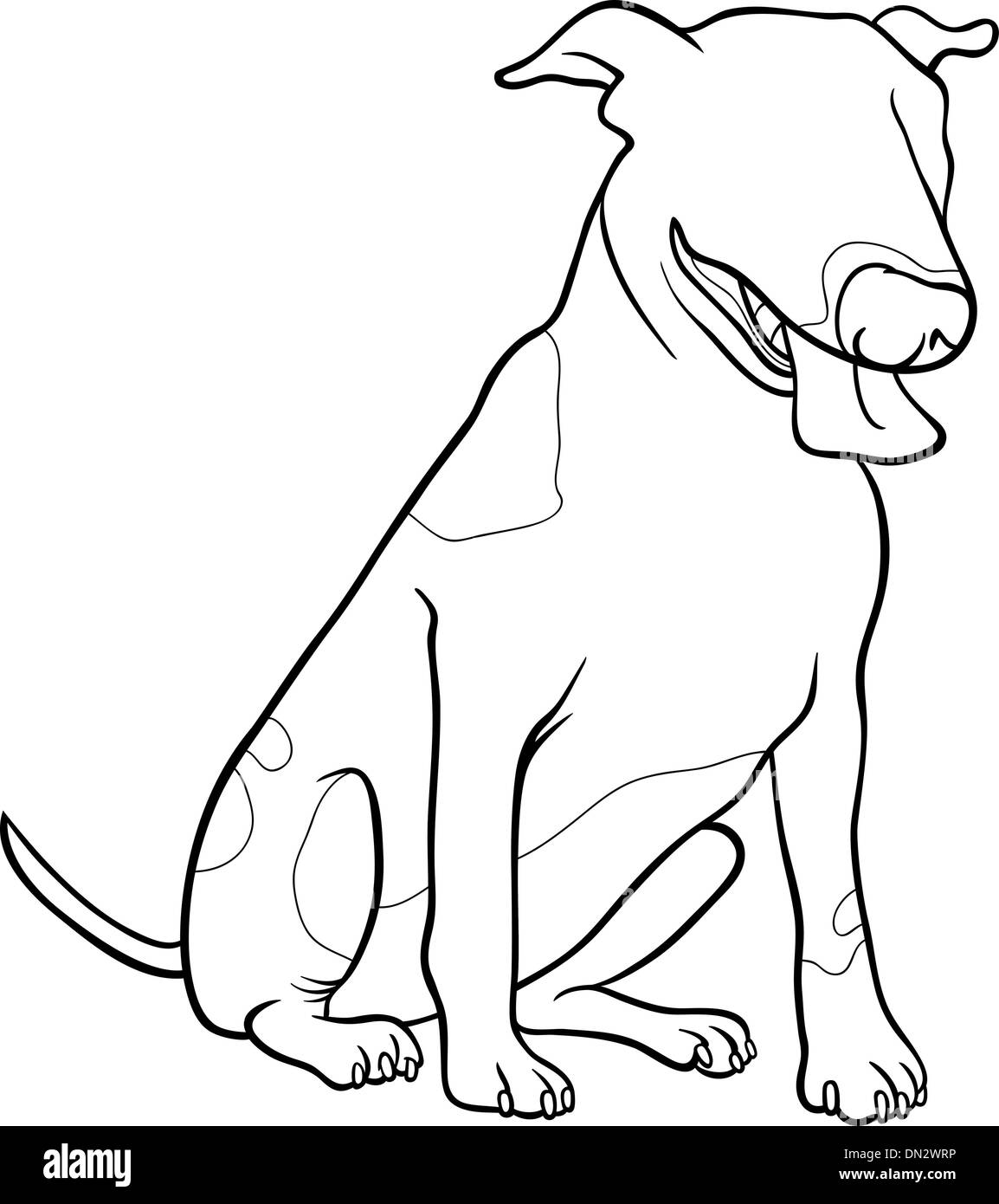 Bull Terrier Hund für Malbuch Stock Vektor