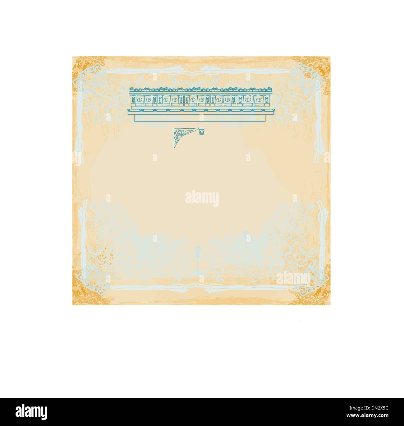 Handgezeichnete Vektor-Illustration von Paris Triumph Bogen - Grunge-B Stock Vektor