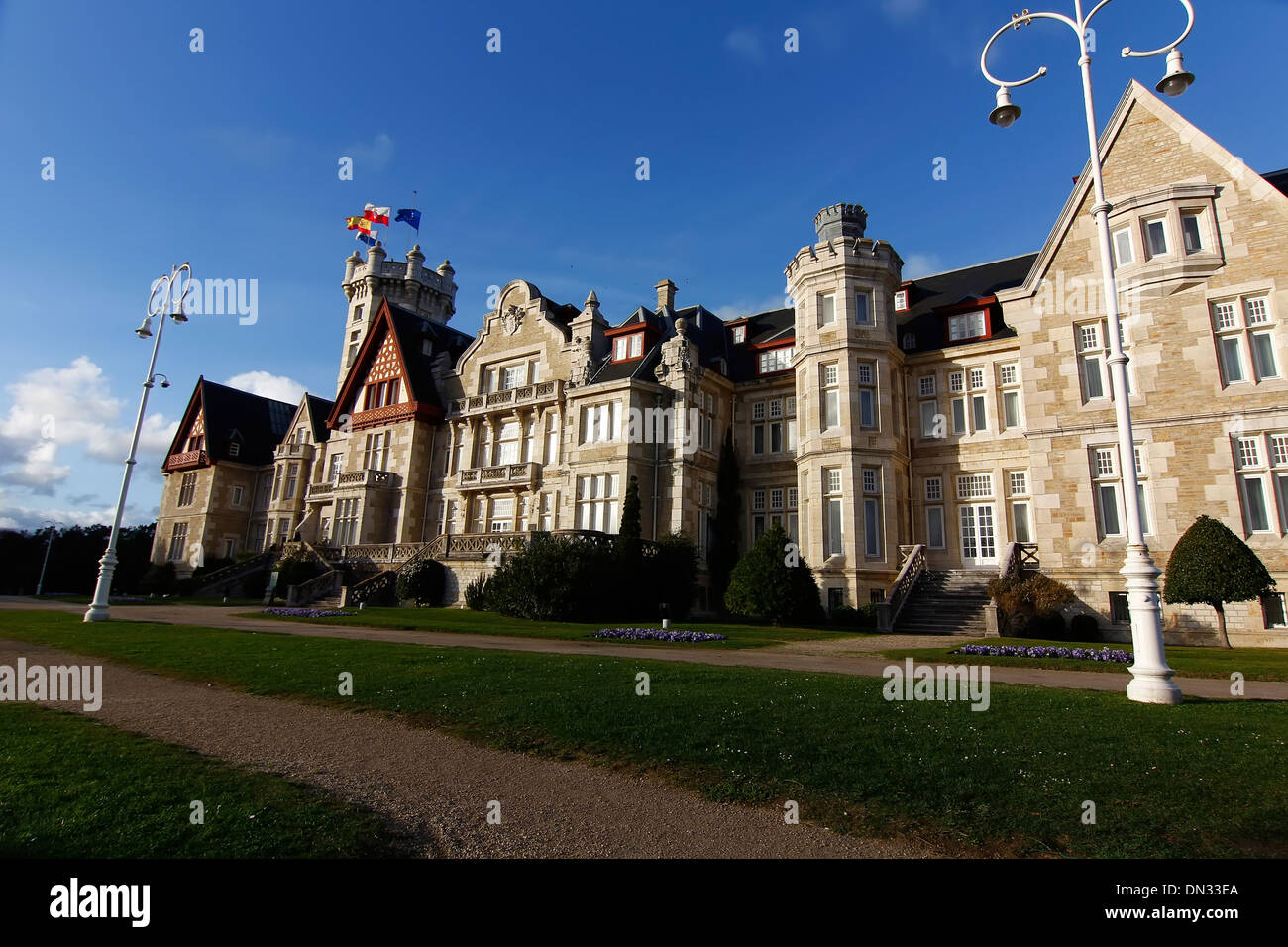 Schöne Magdalena Palast in Santander, Spanien Stockfoto