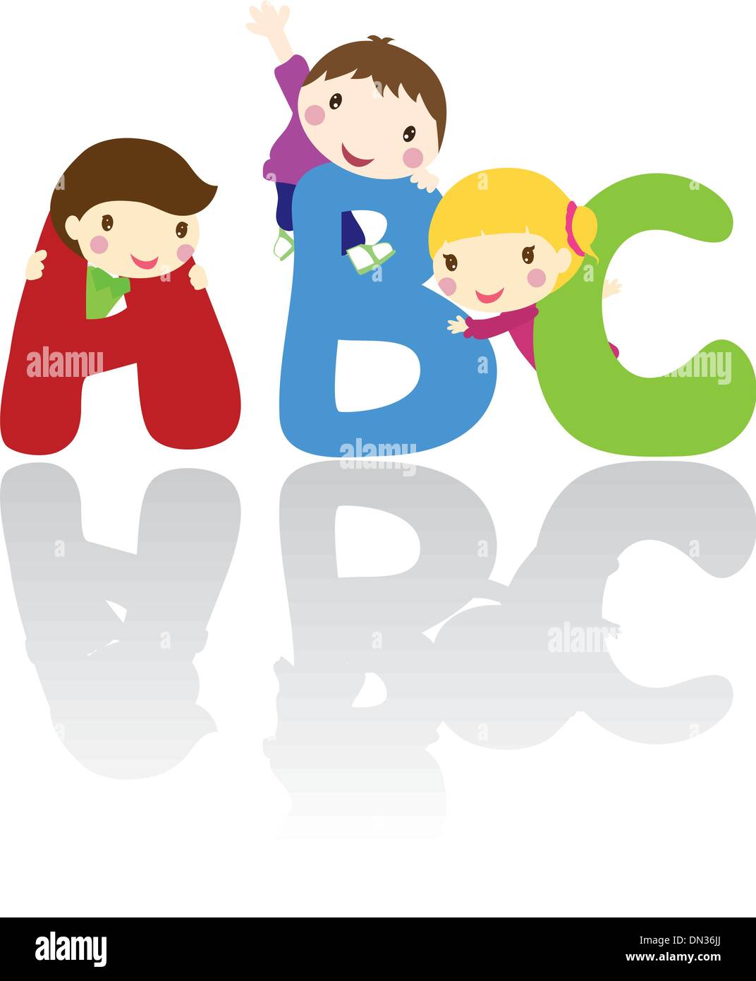 ABC und Kinder Hintergrund Stock Vektor